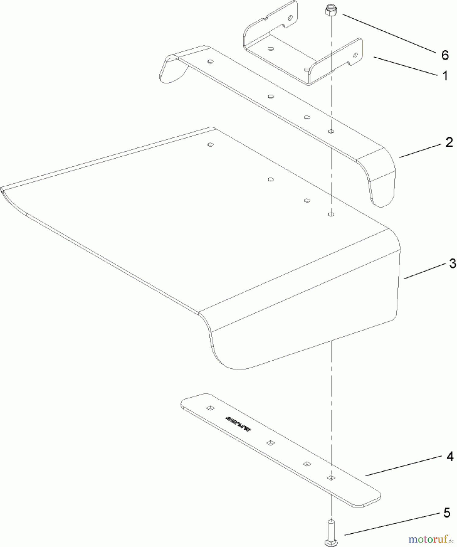 Toro Neu Mowers, Zero-Turn 74603 (ZX440) - Toro TimeCutter ZX440 Riding Mower, 2007 (270000001-270999999) DEFLECTOR ASSEMBLY NO. 108-8591