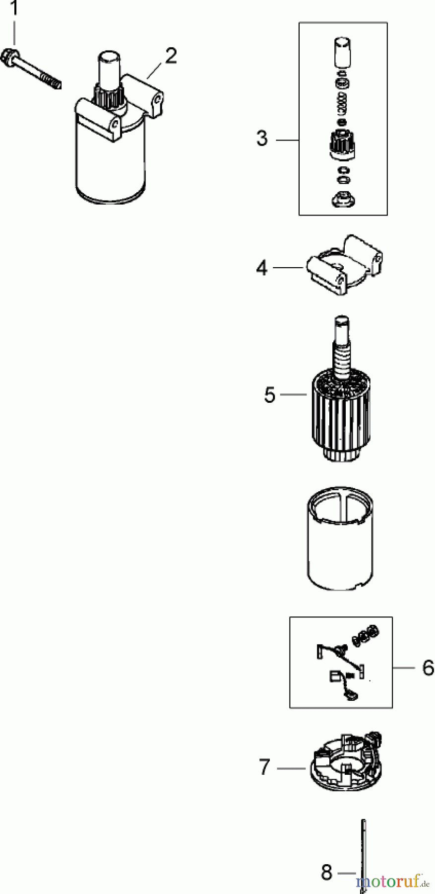 Toro Neu Mowers, Zero-Turn 74603 (ZX440) - Toro TimeCutter ZX440 Riding Mower, 2008 (280000001-280999999) STARTER ASSEMBLY KOHLER CV492S-27525