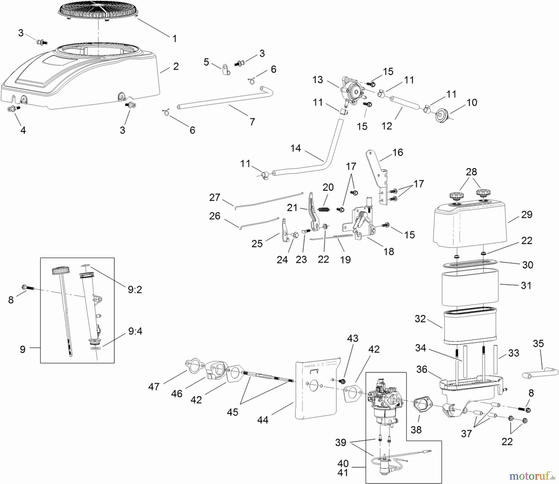 Toro Neu Mowers, Zero-Turn 74621 (3200) - Toro TimeCutter SS 3200 Riding Mower, 2012 (SN 312000001-312999999) NO. 1 ENGINE ASSEMBLY NO. 120-4335