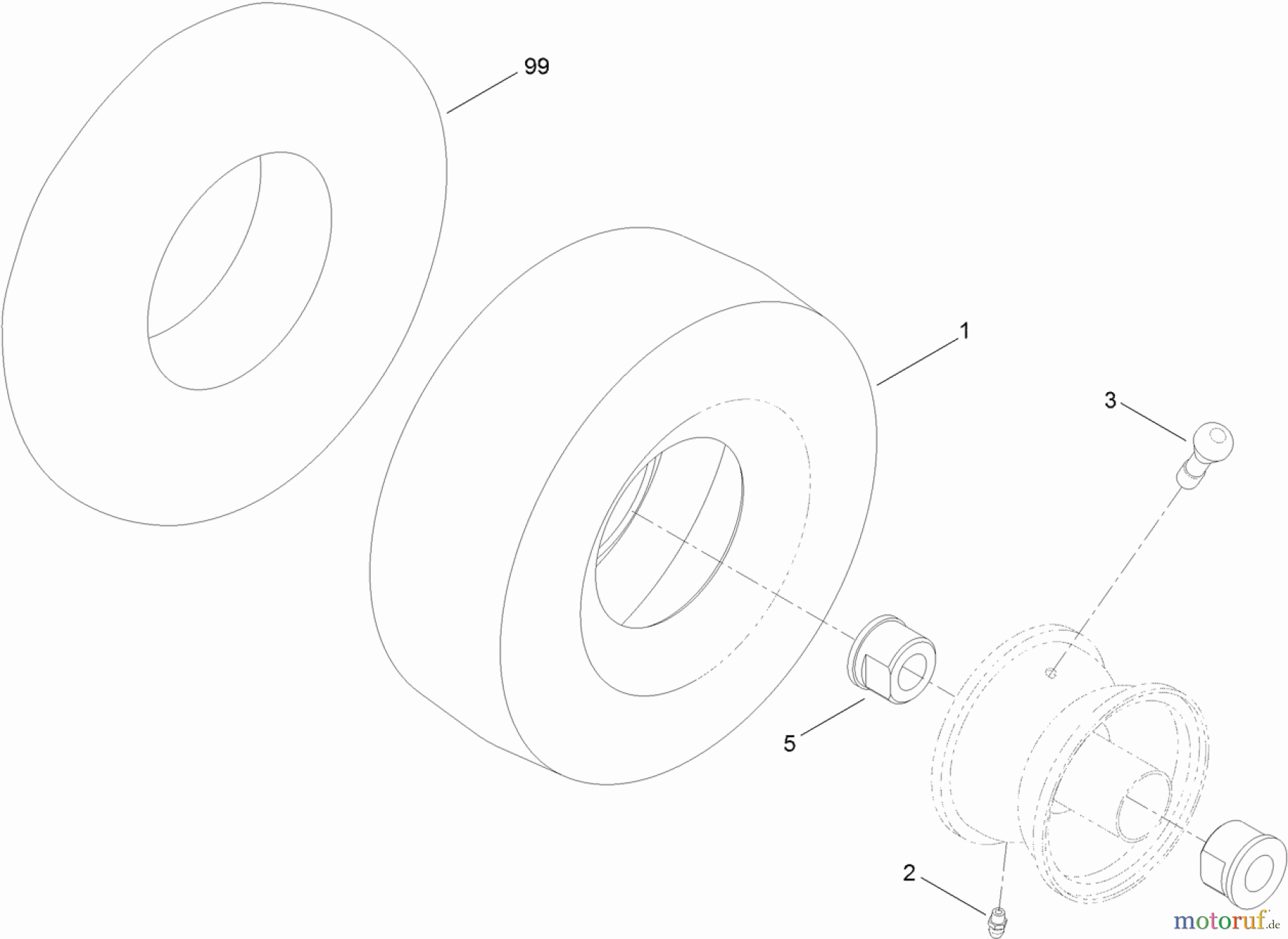 Toro Neu Mowers, Zero-Turn 74625 (4235) - Toro TimeCutter SS 4235 Riding Mower, 2011 (311000001-311999999) CASTER WHEEL ASSEMBLY NO. 120-5515
