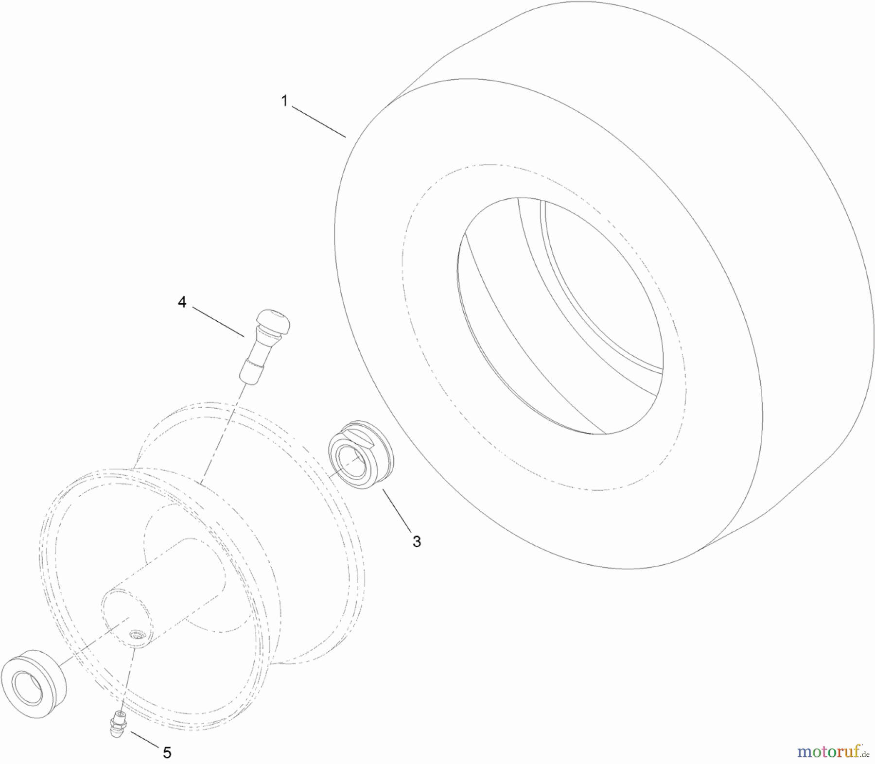 Toro Neu Mowers, Zero-Turn 74630 (5000) - Toro TimeCutter SS 5000 Riding Mower, 2011 (311000001-311999999) 13 INCH WHEEL AND TIRE ASSEMBLY