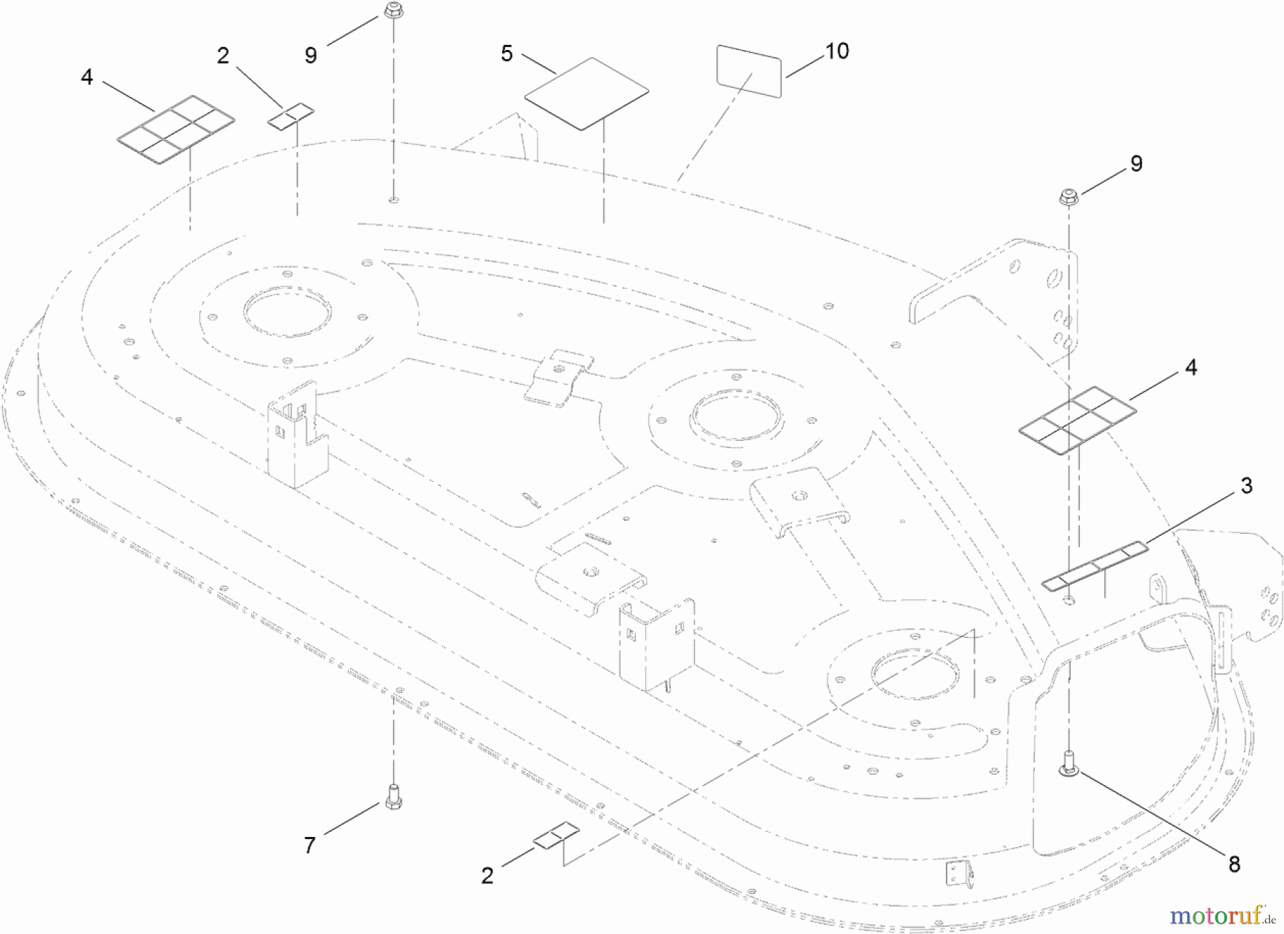 Toro Neu Mowers, Zero-Turn 74630 (5000) - Toro TimeCutter SS 5000 Riding Mower, 2011 (311000001-311999999) 50 INCH DECK DECAL ASSEMBLY NO. 119-8841