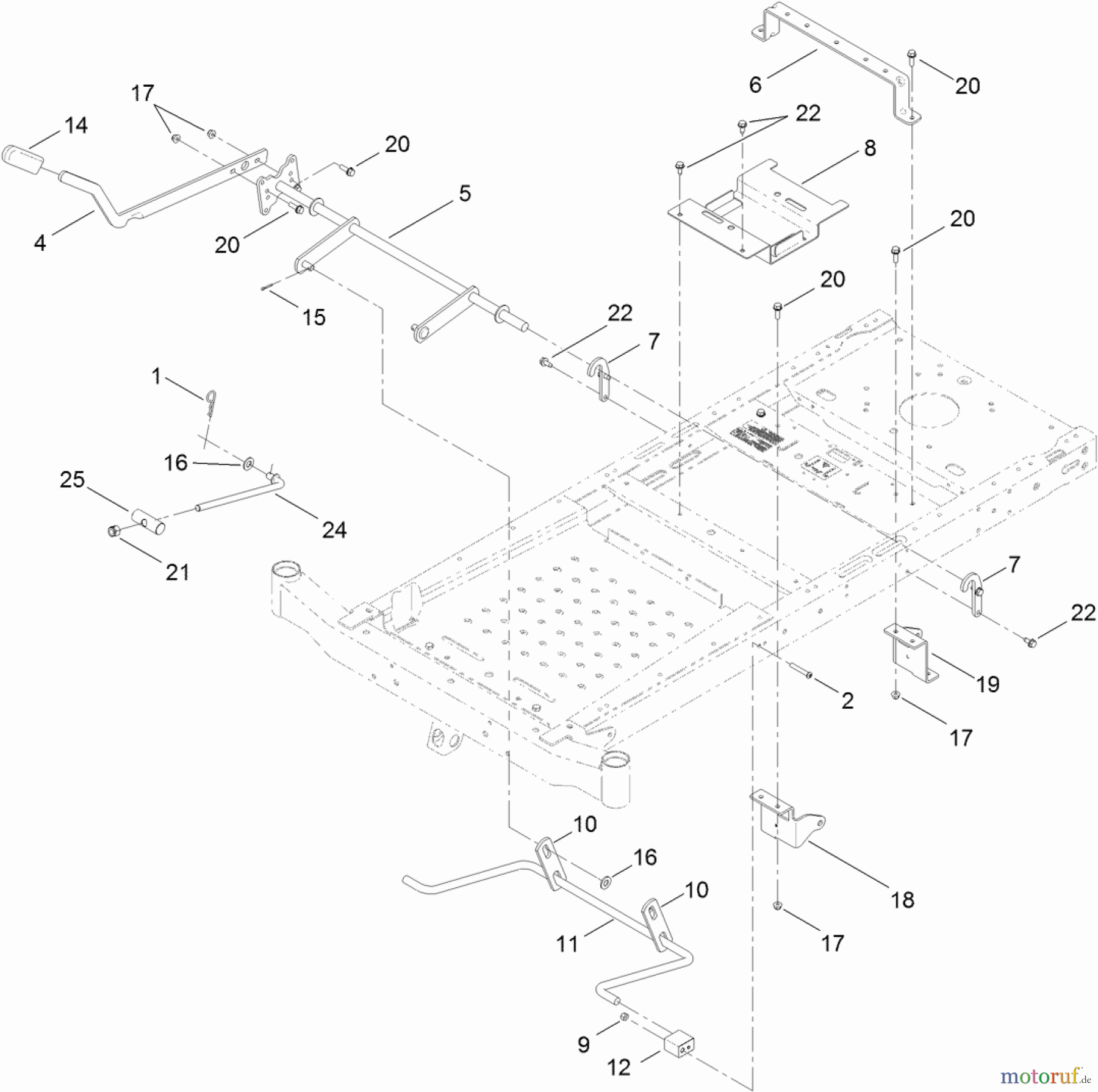 Toro Neu Mowers, Zero-Turn 74630 (5000) - Toro TimeCutter SS 5000 Riding Mower, 2011 (311000001-311999999) DECK LIFT ASSEMBLY