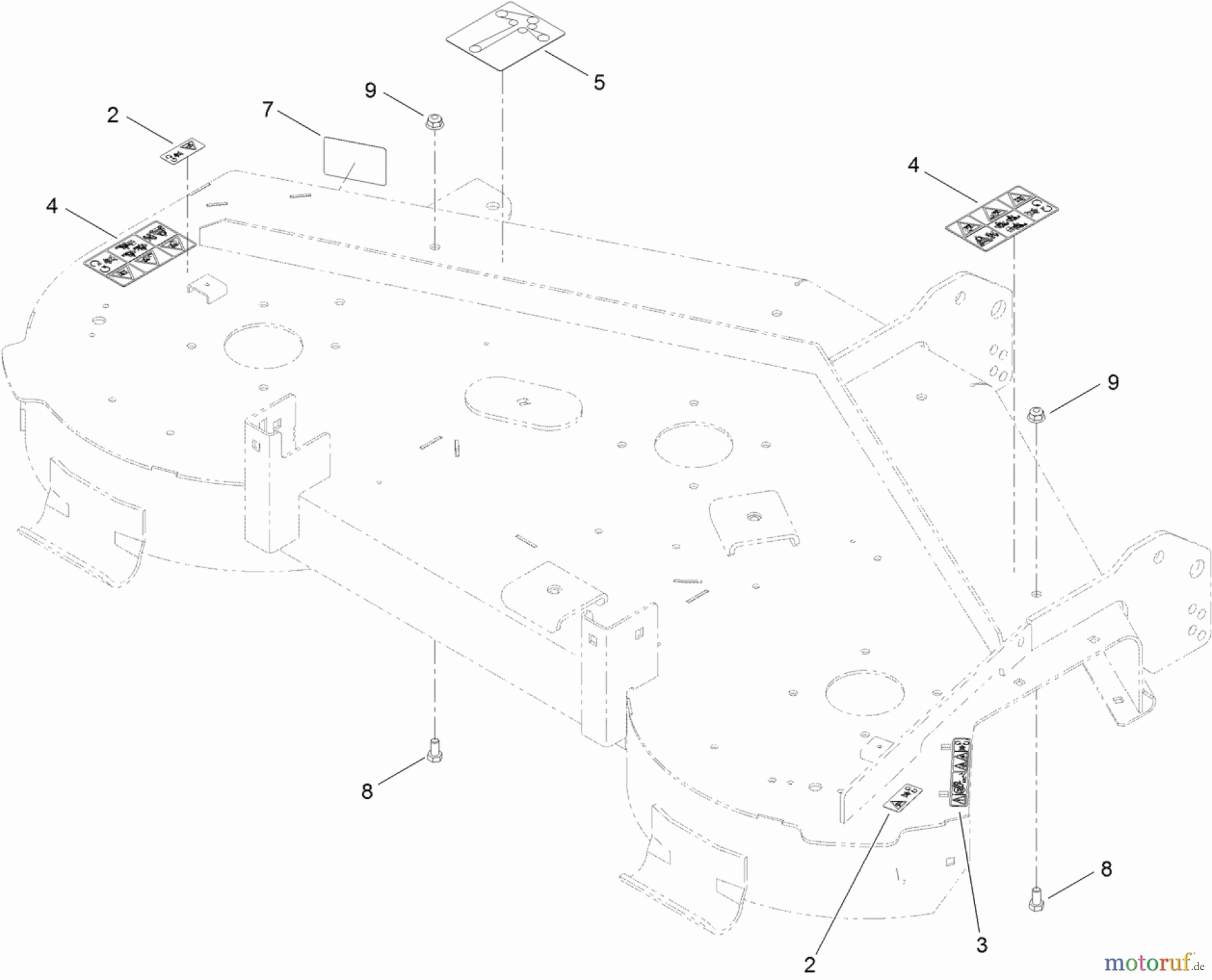 Toro Neu Mowers, Zero-Turn 74641 (5060) - Toro TimeCutter MX 5060 Riding Mower, 2012 (SN 312000001-312999999) 50 INCH DECK AND DECAL ASSEMBLY