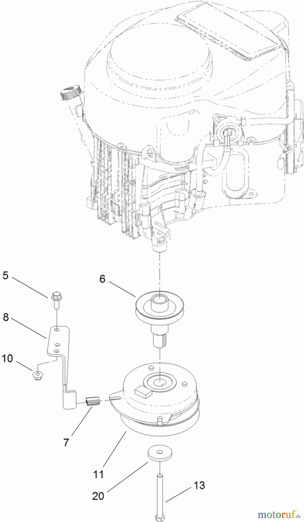 Toro Neu Mowers, Zero-Turn 74641 (5060) - Toro TimeCutter MX 5060 Riding Mower, 2012 (SN 312000001-312999999) CLUTCH ASSEMBLY