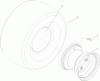 Toro 74641 (5060) - TimeCutter MX 5060 Riding Mower, 2012 (SN 312000001-312999999) Ersatzteile WHEEL AND TIRE ASSEMBLY NO. 125-1755