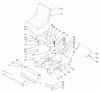 Toro 74701 (17-52ZX) - 17-52ZX TimeCutter ZX Riding Mower, 2003 (230000001-230999999) Ersatzteile MAIN FRAME AND SEAT ASSEMBLY