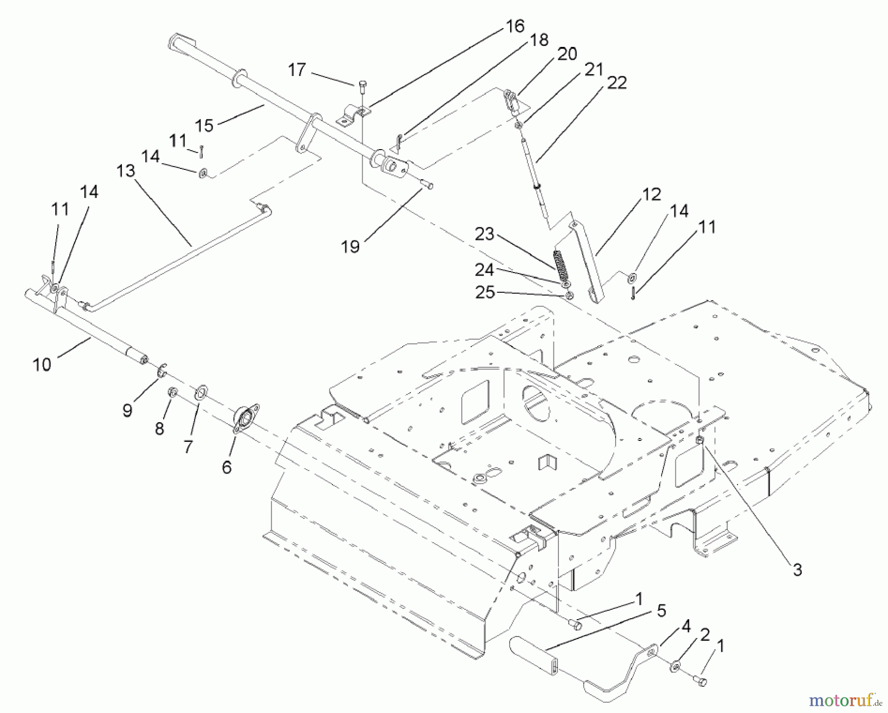 Toro Neu Mowers, Zero-Turn 74701 (17-52ZX) - Toro 17-52ZX TimeCutter ZX Riding Mower, 2003 (230000001-230999999) PARKING BRAKE ASSEMBLY