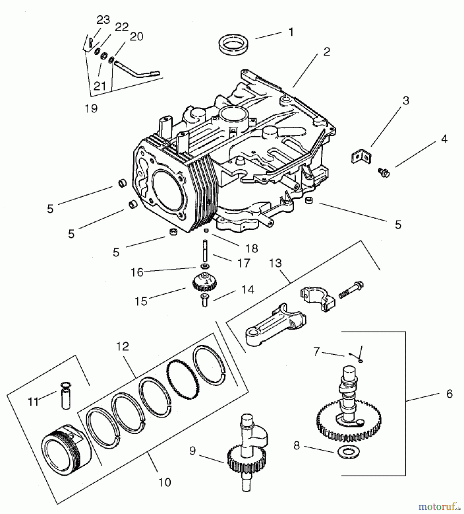 Toro Neu Mowers, Zero-Turn 74701 (Z17-52) - Toro Z17-52 TimeCutter Z Riding Mower, 2001 (210000001-210999999) CRANKCASE ASSEMBLY KOHLER CV 490-27503