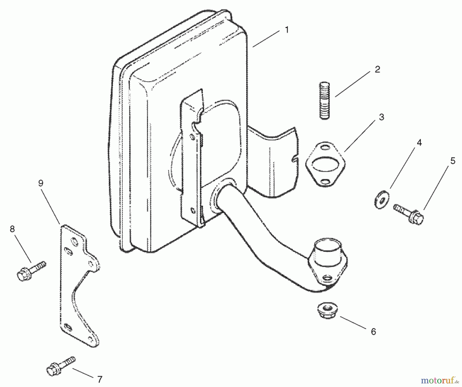 Toro Neu Mowers, Zero-Turn 74701 (Z17-52) - Toro Z17-52 TimeCutter Z Riding Mower, 2001 (210000001-210999999) EXHAUST ASSEMBLY KOHLER CV 490-27503