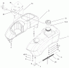 Toro 74701 (Z17-52) - Z17-52 TimeCutter Z Riding Mower, 2001 (210000001-210999999) Ersatzteile FUEL TANK AND CONTROL POD ASSEMBLY