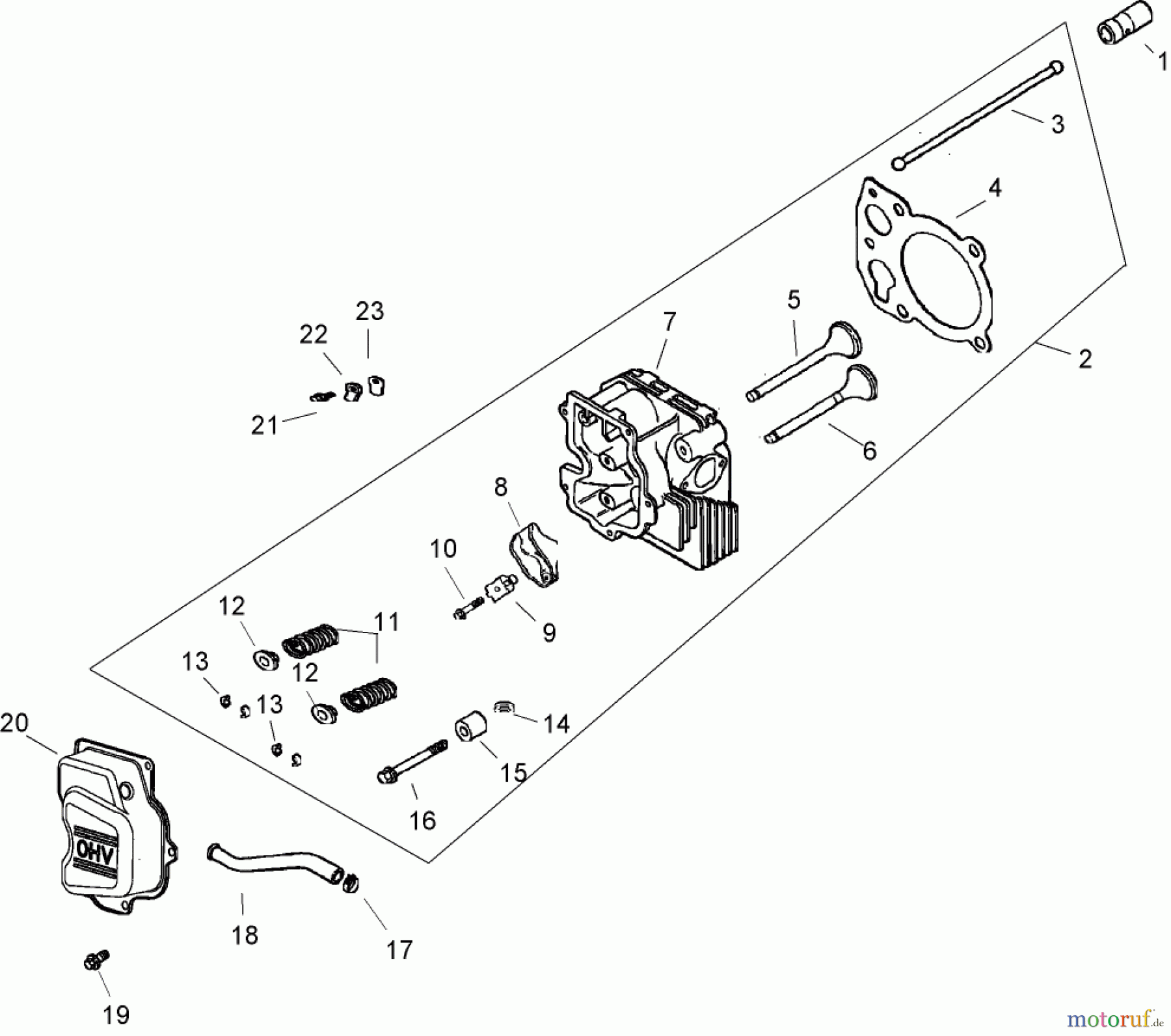 Toro Neu Mowers, Zero-Turn 74702 (18-52ZX) - Toro 18-52ZX TimeCutter ZX Riding Mower, 2004 (240000001-240000199) HEAD, VALVE AND BREATHER ASSEMBLY KOHLER CV492S-27525