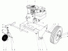 Toro 62911 - 5 hp Lawn Vacuum, 1974 (4000001-4999999) Ersatzteile ENGINE AND BASE ASSEMBLY (MODEL 62911)