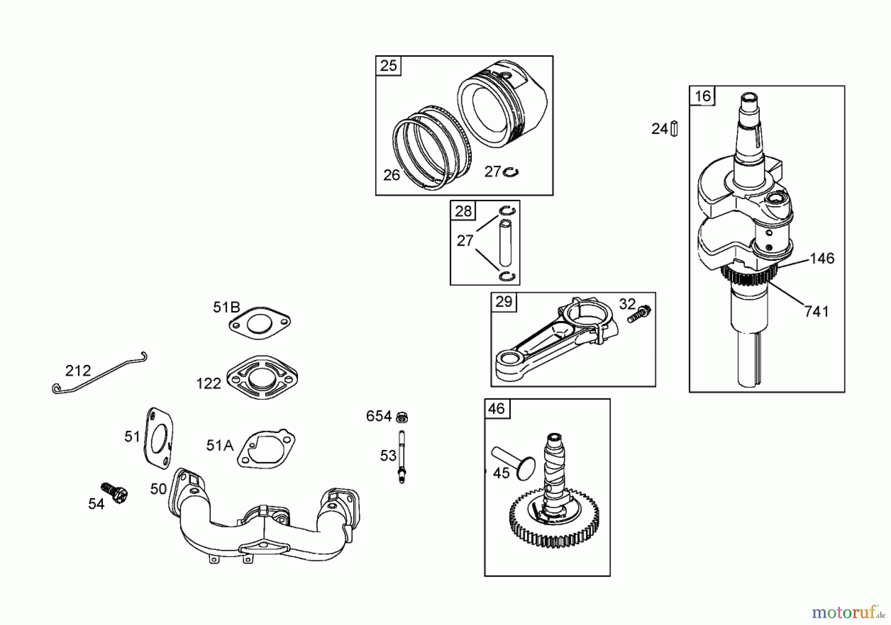 Toro Neu Mowers, Zero-Turn 74704 (ZX480) - Toro TimeCutter ZX480 Riding Mower, 2005 (250000001-250999999) CRANKSHAFT ASSEMBLY BRIGGS AND STRATTON 406577-0191-E1