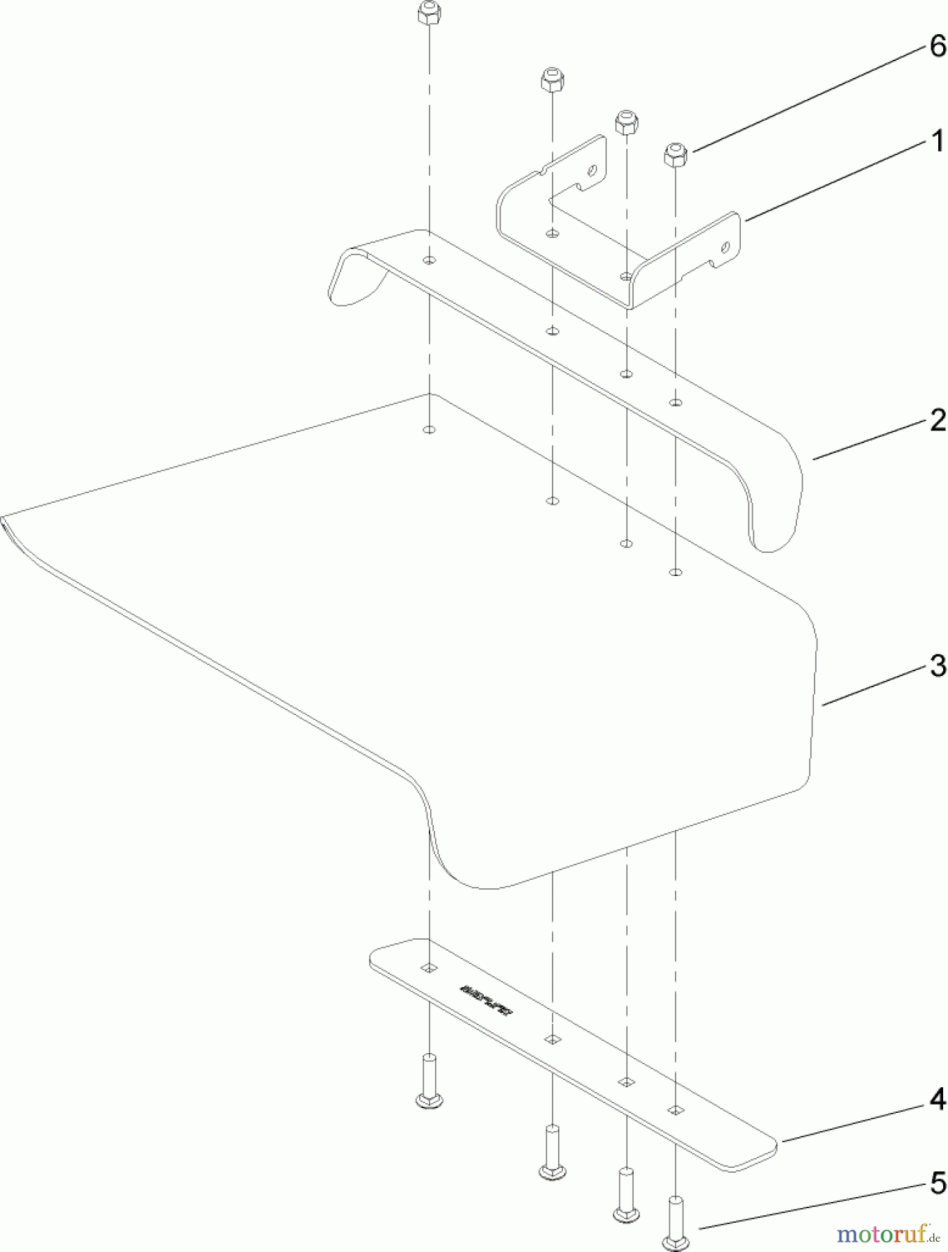  Toro Neu Mowers, Zero-Turn 74704 (ZX480) - Toro TimeCutter ZX480 Riding Mower, 2005 (250000001-250999999) DEFLECTOR ASSEMBLY NO. 108-8591
