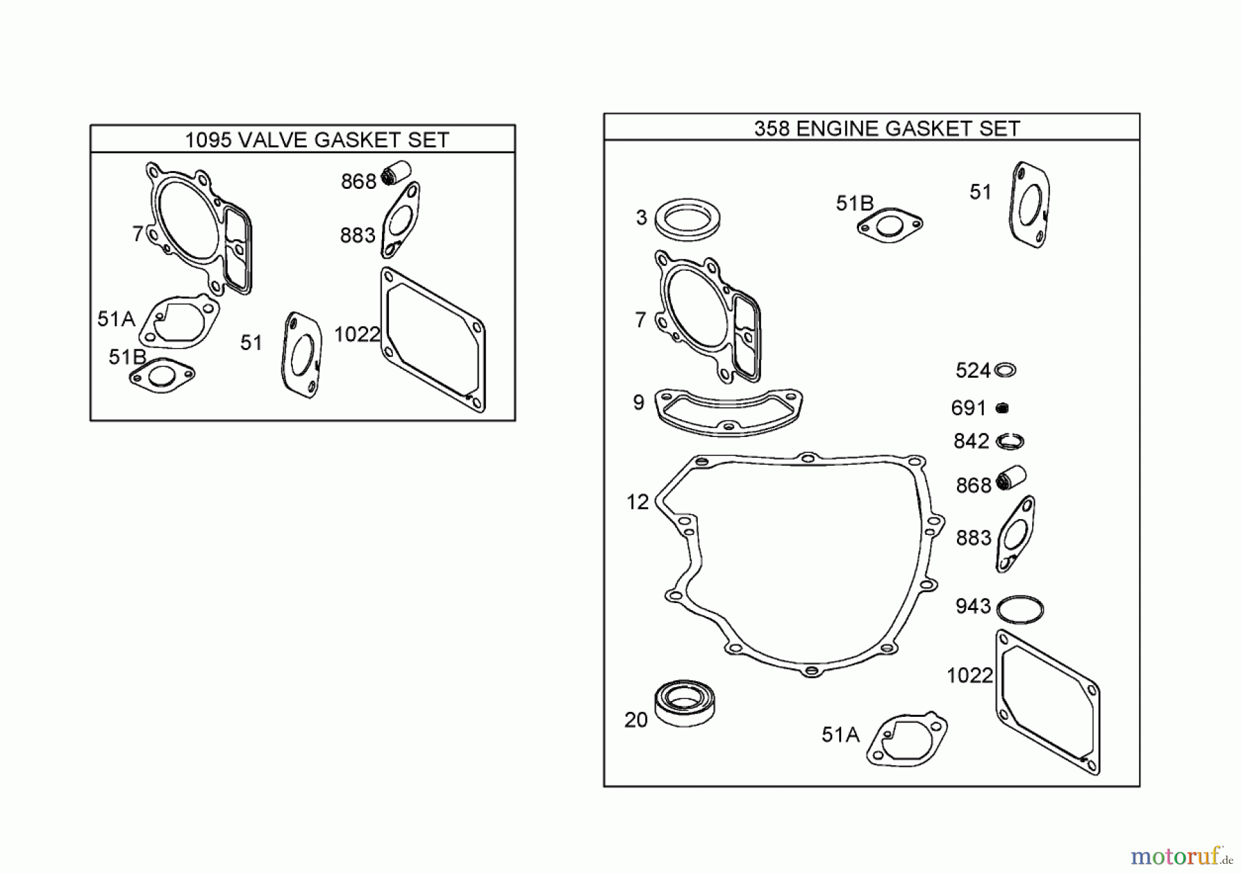 Toro Neu Mowers, Zero-Turn 74704 (ZX480) - Toro TimeCutter ZX480 Riding Mower, 2005 (250000001-250999999) VALVE AND ENGINE GASKET SET ASSEMBLIES BRIGGS AND STRATTON 406577-0191-E1