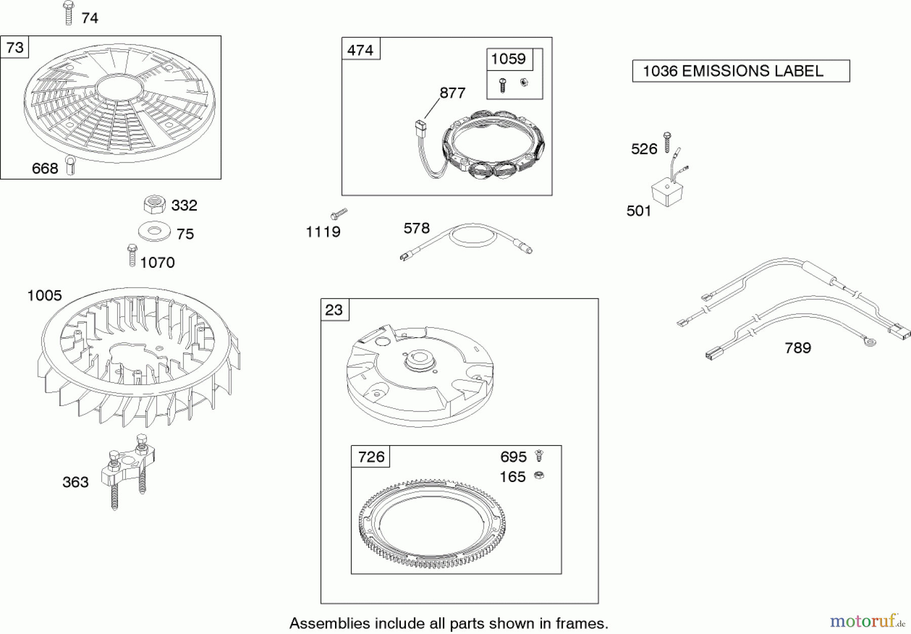 Toro Neu Mowers, Zero-Turn 74704 (ZX480) - Toro TimeCutter ZX480 Riding Mower, 2006 (260000001-260999999) FLYWHEEL ASSEMBLY BRIGGS AND STRATTON 441577-0122-E1