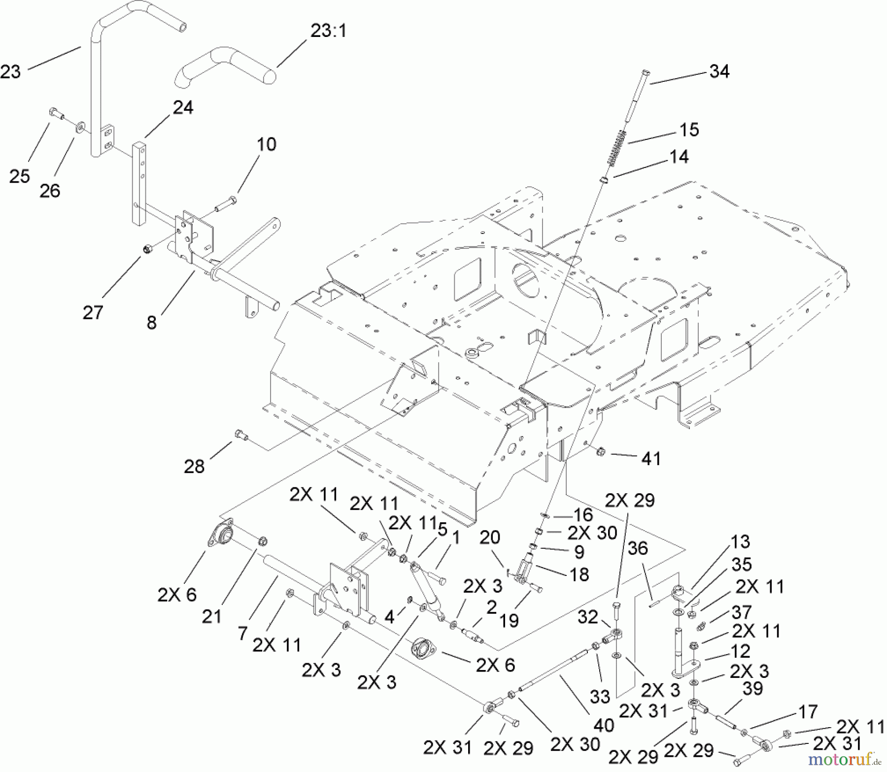  Toro Neu Mowers, Zero-Turn 74704 (ZX480) - Toro TimeCutter ZX480 Riding Mower, 2006 (260000001-260999999) MOTION CONTROL ASSEMBLY