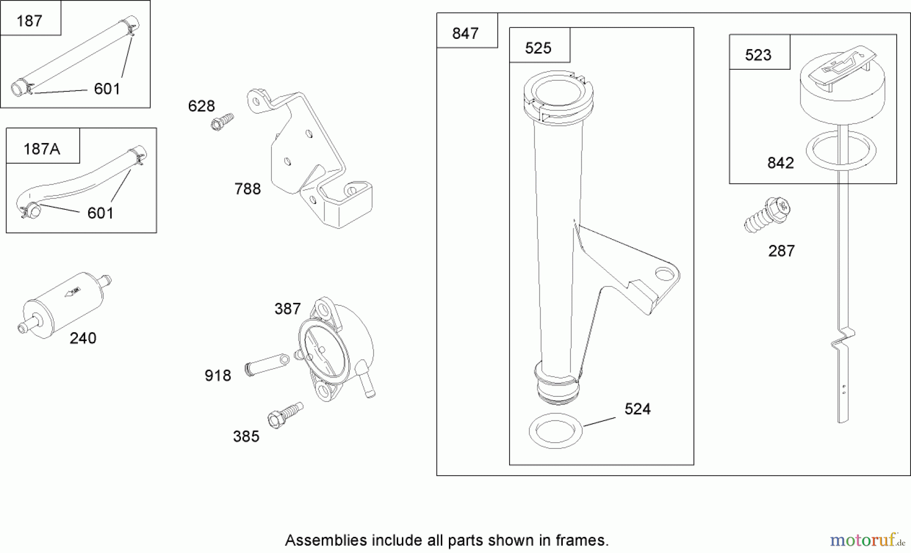 Toro Neu Mowers, Zero-Turn 74704 (ZX480) - Toro TimeCutter ZX480 Riding Mower, 2006 (260000001-260999999) OIL FILTER, TUBE AND PUMP ASSEMBLY BRIGGS AND STRATTON 441577-0122-E1