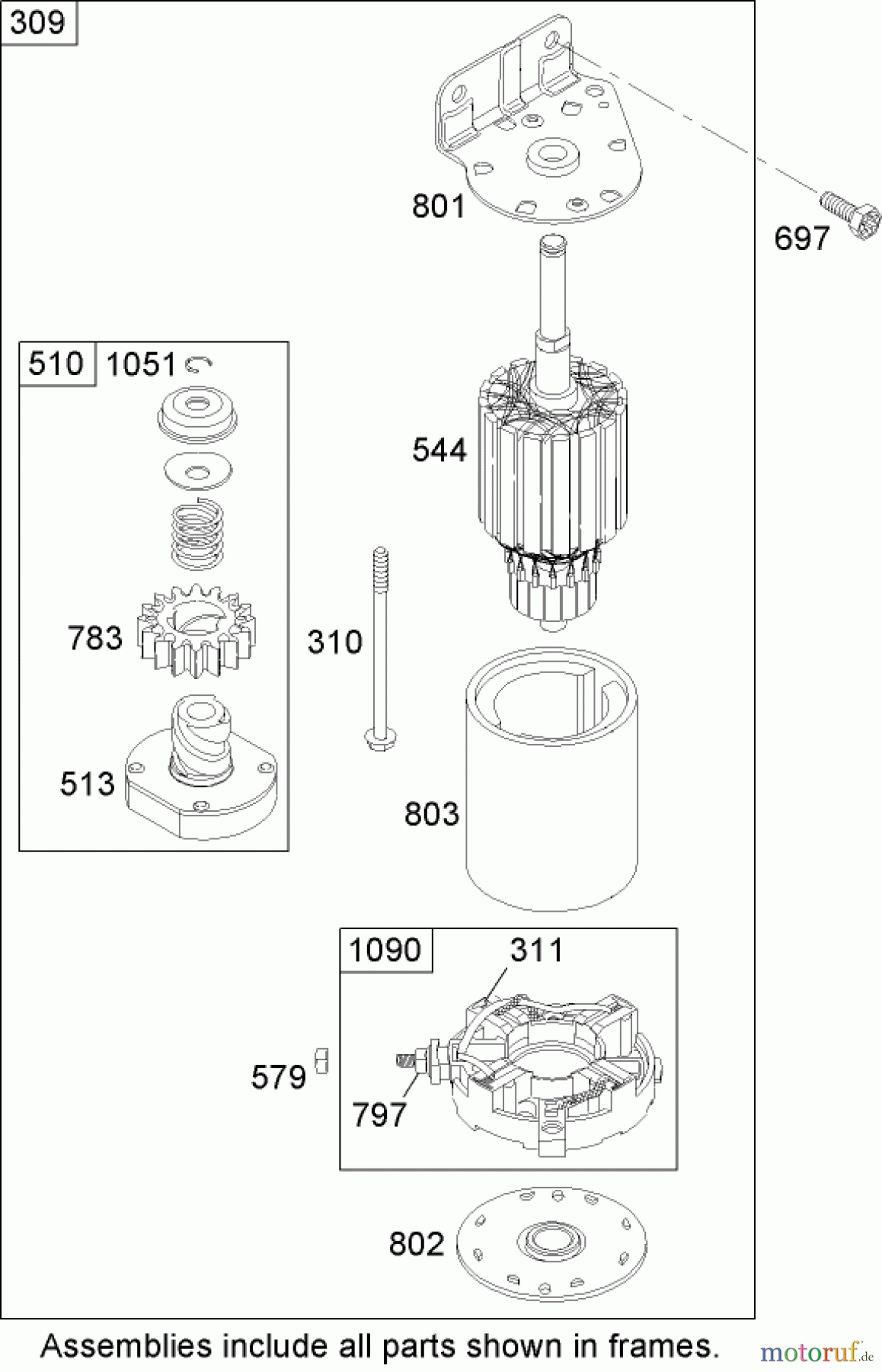  Toro Neu Mowers, Zero-Turn 74704 (ZX480) - Toro TimeCutter ZX480 Riding Mower, 2006 (260000001-260999999) STARTER ASSEMBLY BRIGGS AND STRATTON 441577-0122-E1