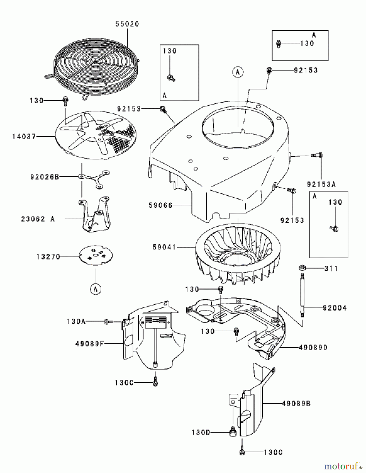  Toro Neu Mowers, Zero-Turn 74801 (18-52ZX) - Toro 18-52ZX TimeCutter ZX Riding Mower, 2003 (230000001-230999999) COOLING EQUIPMENT ASSEMBLY KAWASAKI FH531V-CS07
