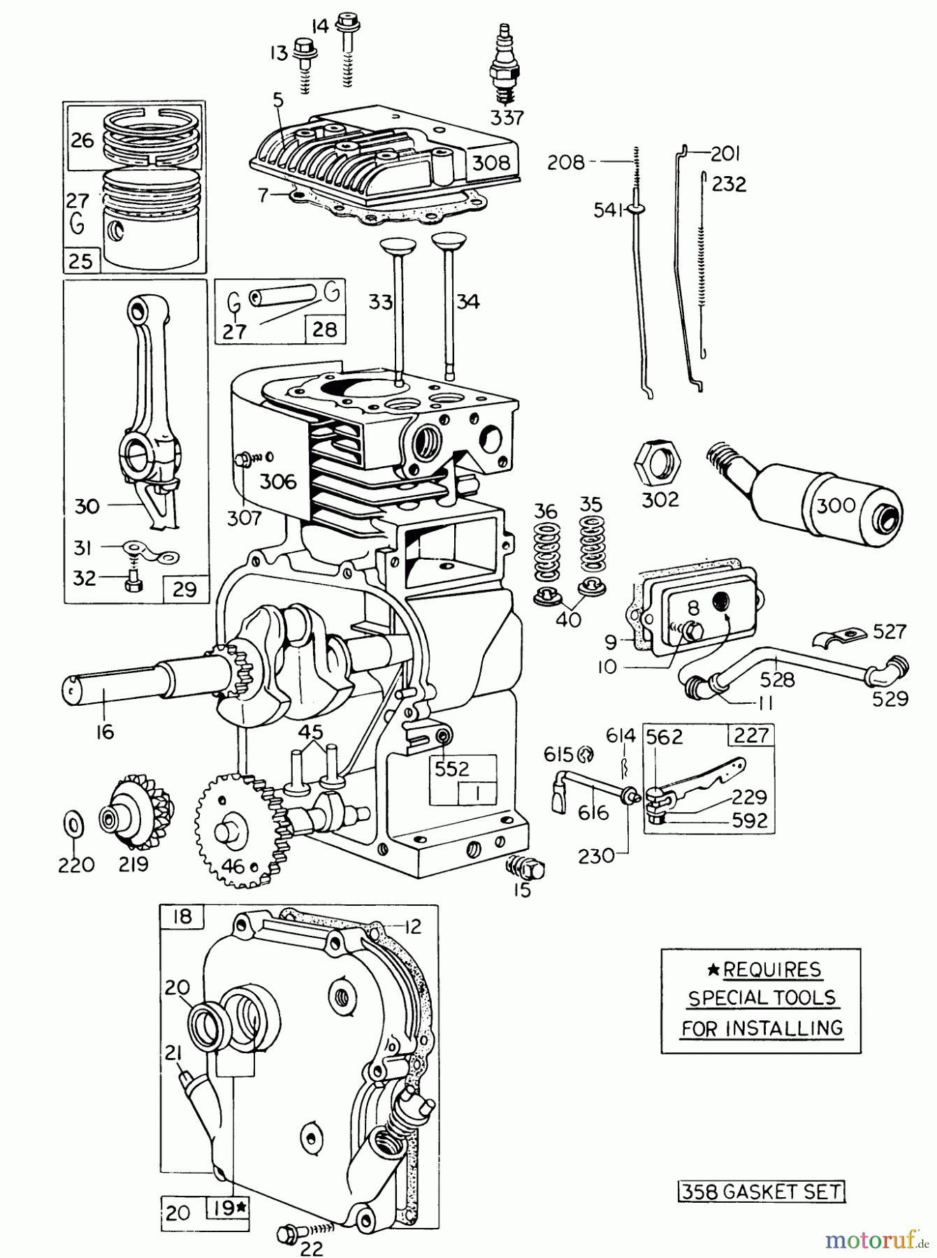 Toro Neu Blowers/Vacuums/Chippers/Shredders 62912 - Toro 5 hp Lawn Vacuum, 1975 (5000001-5999999) ENGINE MODEL NO. 130202 TYPE 0492 BRIGGS & STRATTON