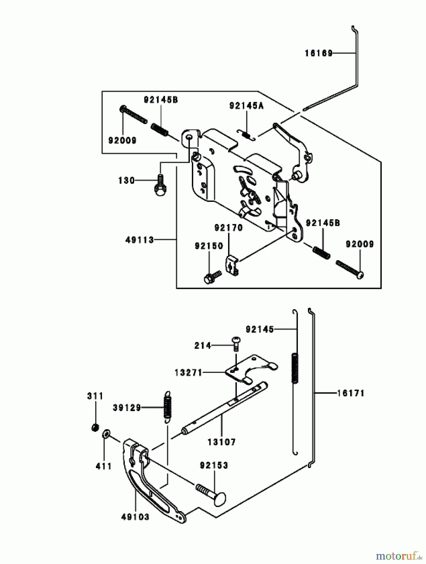 Toro Neu Mowers, Zero-Turn 74802 (19-52ZX) - Toro 19-52ZX TimeCutter ZX Riding Mower, 2004 (240000159-240999999) CONTROL EQUIPMENT ASSEMBLY KAWASAKI MODEL FH580V-AS13