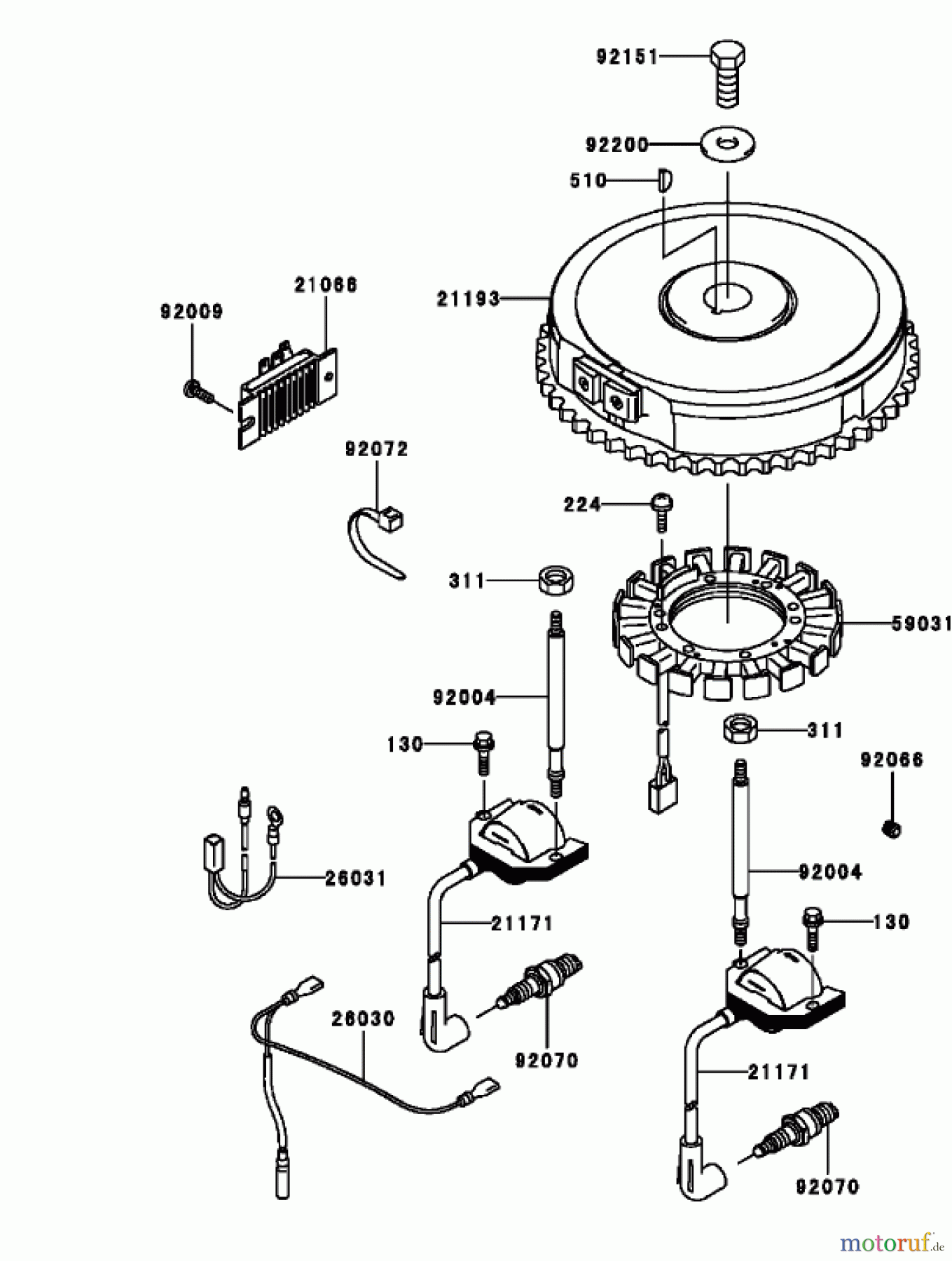  Toro Neu Mowers, Zero-Turn 74802 (19-52ZX) - Toro 19-52ZX TimeCutter ZX Riding Mower, 2004 (240000159-240999999) ELECTRIC EQUIPMENT ASSEMBLY KAWASAKI FH580V-AS13