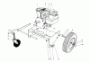 Toro 62923 - 5 hp Lawn Vacuum, 1977 (7000001-7999999) Ersatzteile ENGINE AND BASE ASSEMBLY (MODEL 62912)