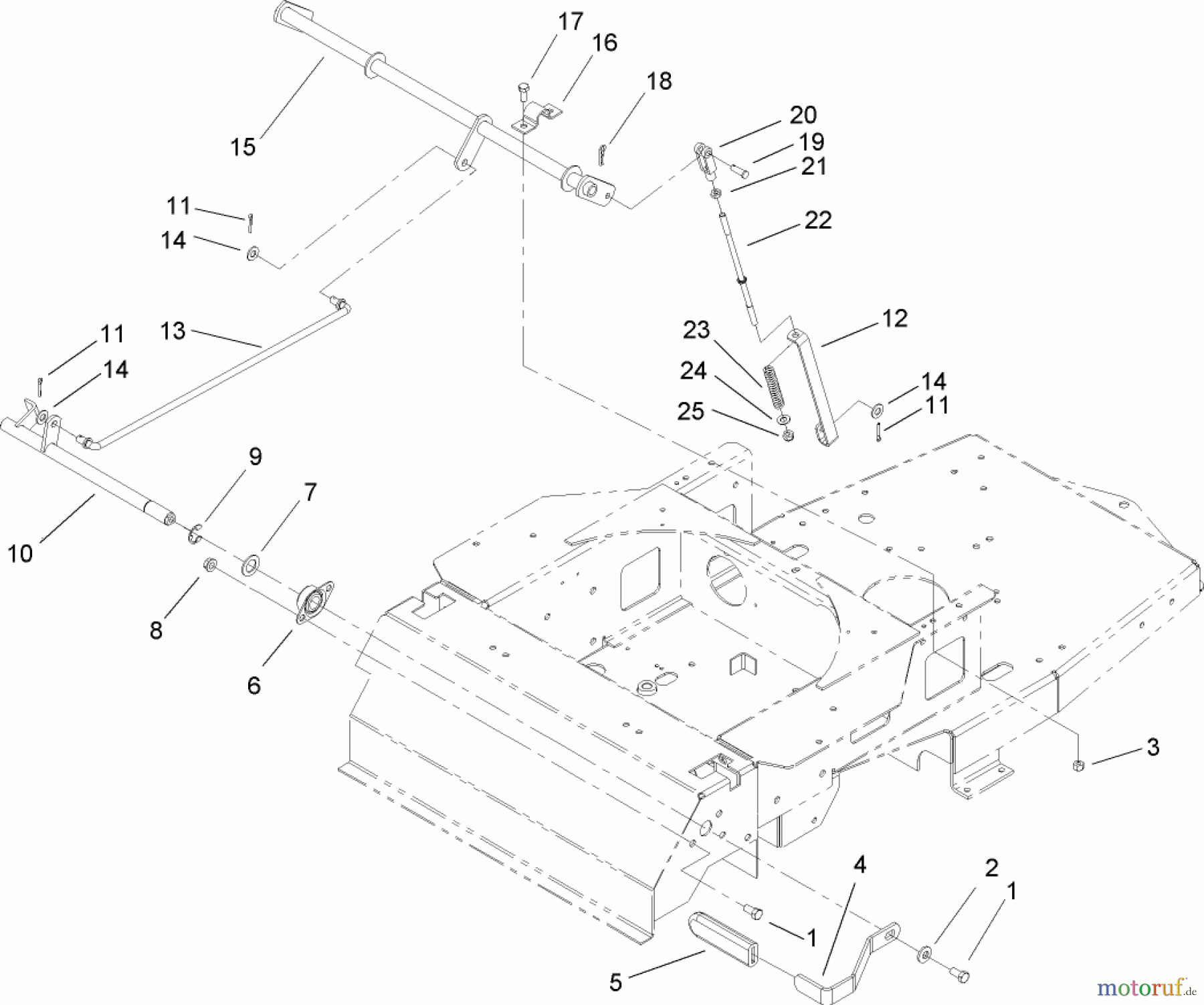 Toro Neu Mowers, Zero-Turn 74806 (ZX525) - Toro TimeCutter ZX525 Riding Mower, 2005 (250000001-250999999) PARKING BRAKE ASSEMBLY