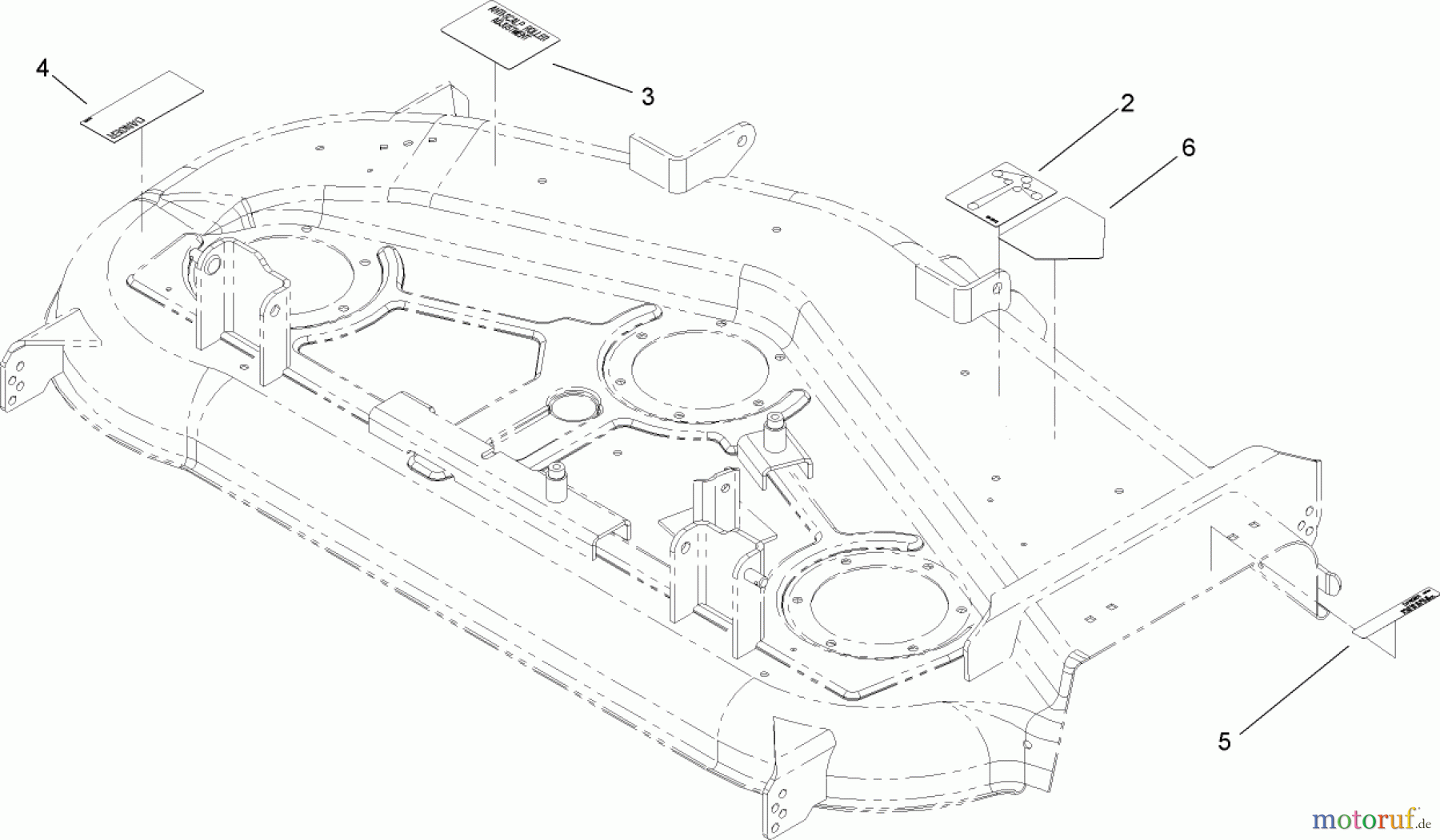  Toro Neu Mowers, Zero-Turn 74806 (ZX525) - Toro TimeCutter ZX525 Riding Mower, 2006 (260000001-260999999) 52IN DECK ASSEMBLY NO. 108-8571