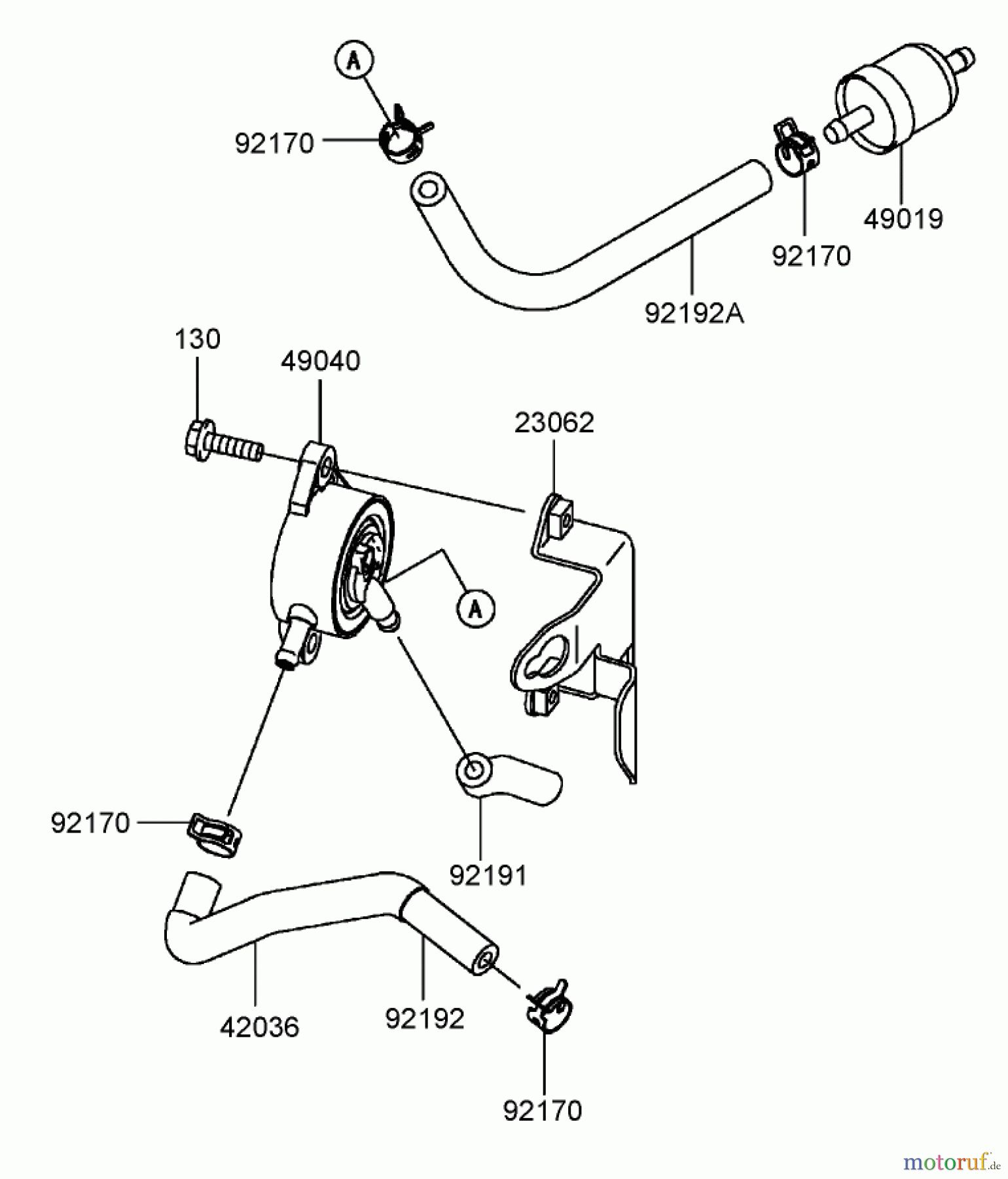  Toro Neu Mowers, Zero-Turn 74806 (ZX525) - Toro TimeCutter ZX525 Riding Mower, 2006 (260000001-260999999) FUEL TANK AND FUEL VALVE ASSEMBLY KAWASAKI FH580V-CS13-R