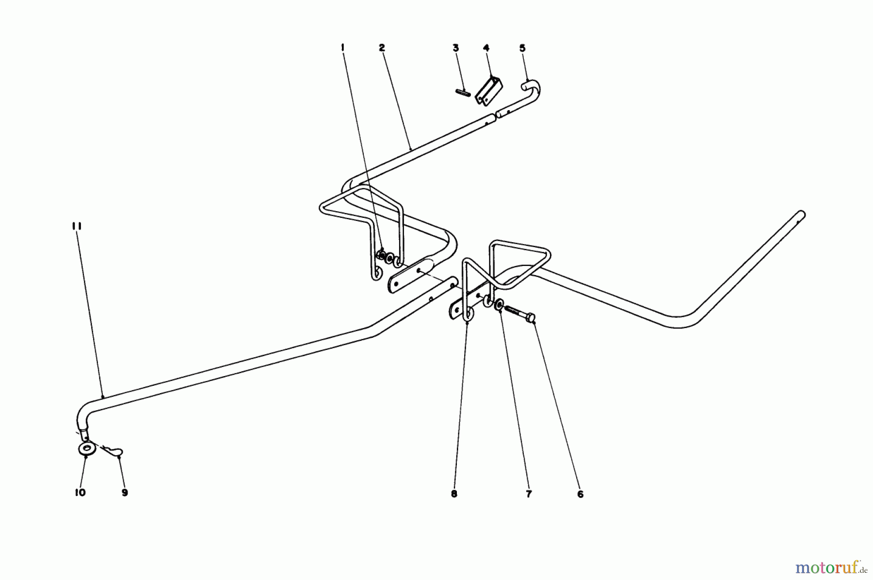 Toro Neu Blowers/Vacuums/Chippers/Shredders 62912 - Toro 5 hp Lawn Vacuum, 1976 (6000001-6999999) HITCH KIT (MODEL 59087)
