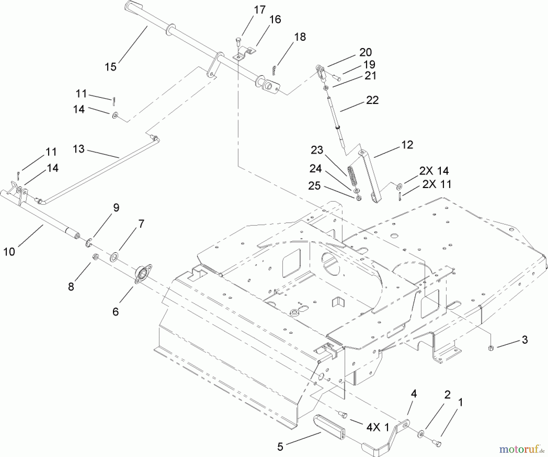 Toro Neu Mowers, Zero-Turn 74806 (ZX525) - Toro TimeCutter ZX525 Riding Mower, 2007 (270000001-270999999) PARKING BRAKE ASSEMBLY