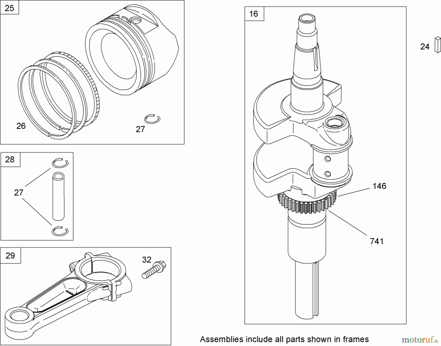 Toro Neu Mowers, Zero-Turn 74812 (Z4800) - Toro TITAN Z4800 Zero-Turn-Radius Riding Mower, 2007 (270000001-270999999) CRANKSHAFT ASSEMBLY BRIGGS AND STRATTON 44K777-0123-E1