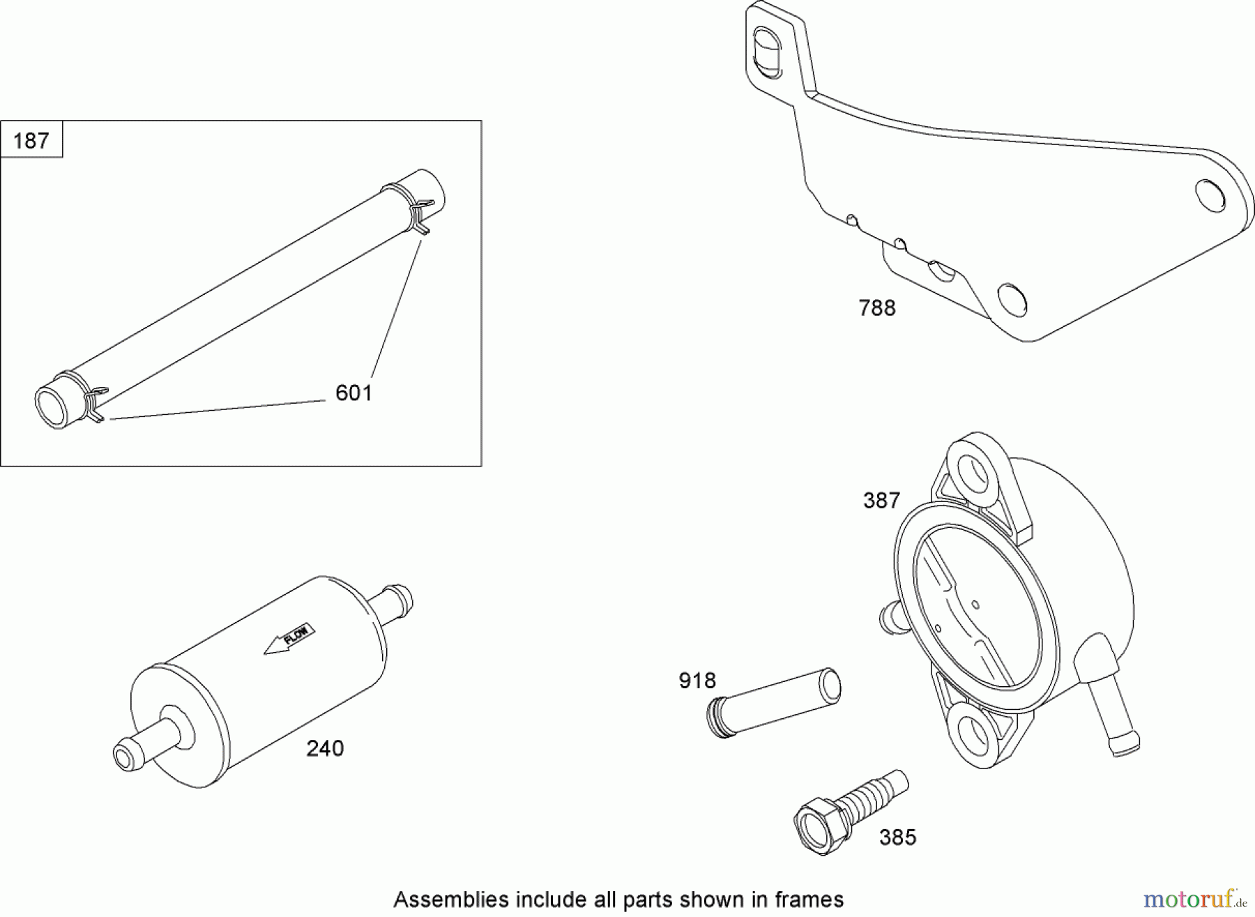 Toro Neu Mowers, Zero-Turn 74812 (Z4800) - Toro TITAN Z4800 Zero-Turn-Radius Riding Mower, 2007 (270000001-270999999) FUEL LINE AND PUMP ASSEMBLY BRIGGS AND STRATTON 44K777-0123-E1