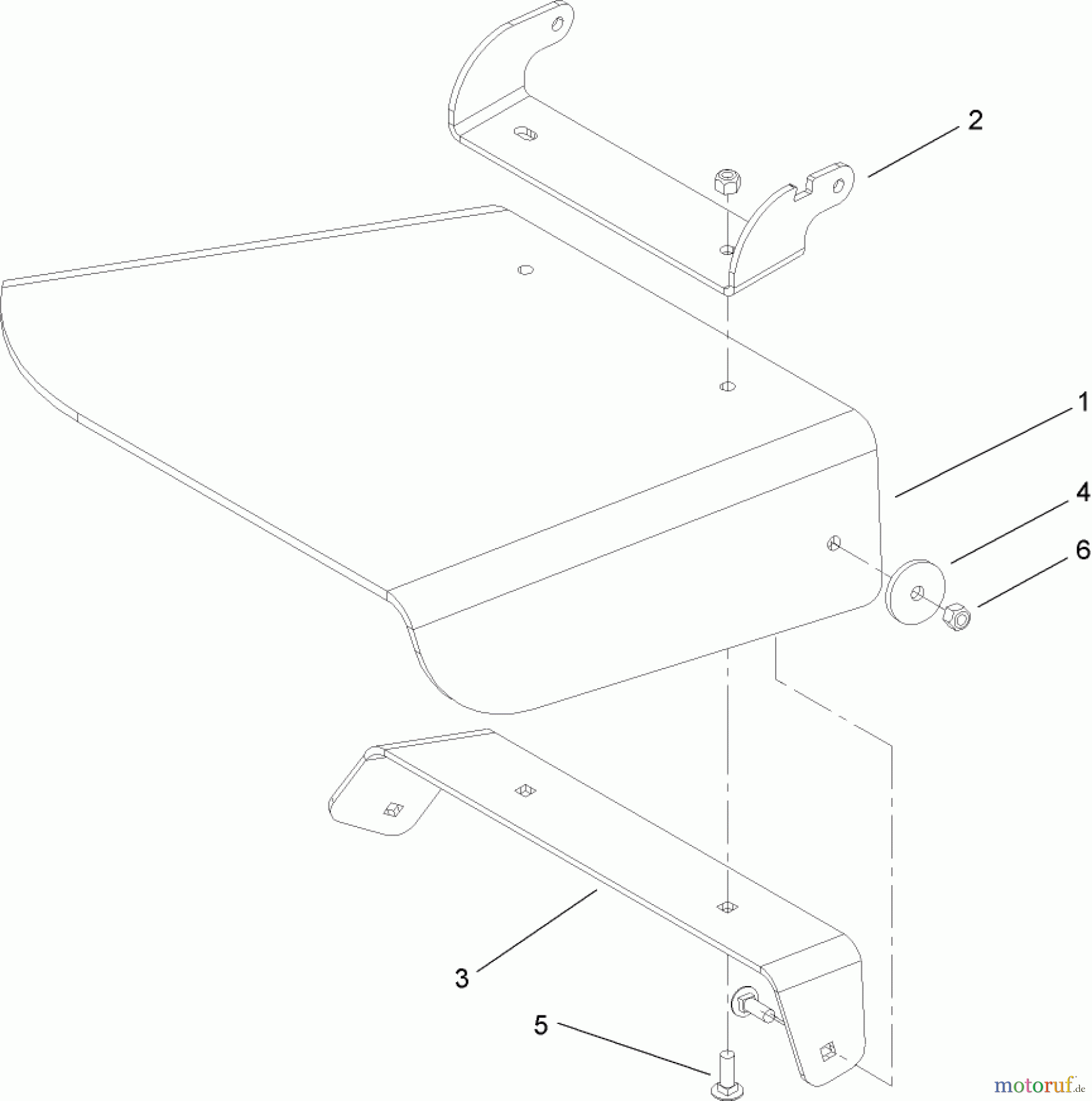 Toro Neu Mowers, Zero-Turn 74812 (Z4800) - Toro TITAN Z4800 Zero-Turn-Radius Riding Mower, 2007 (270000001-270999999) RUBBER DEFLECTOR ASSEMBLY NO. 114-1651