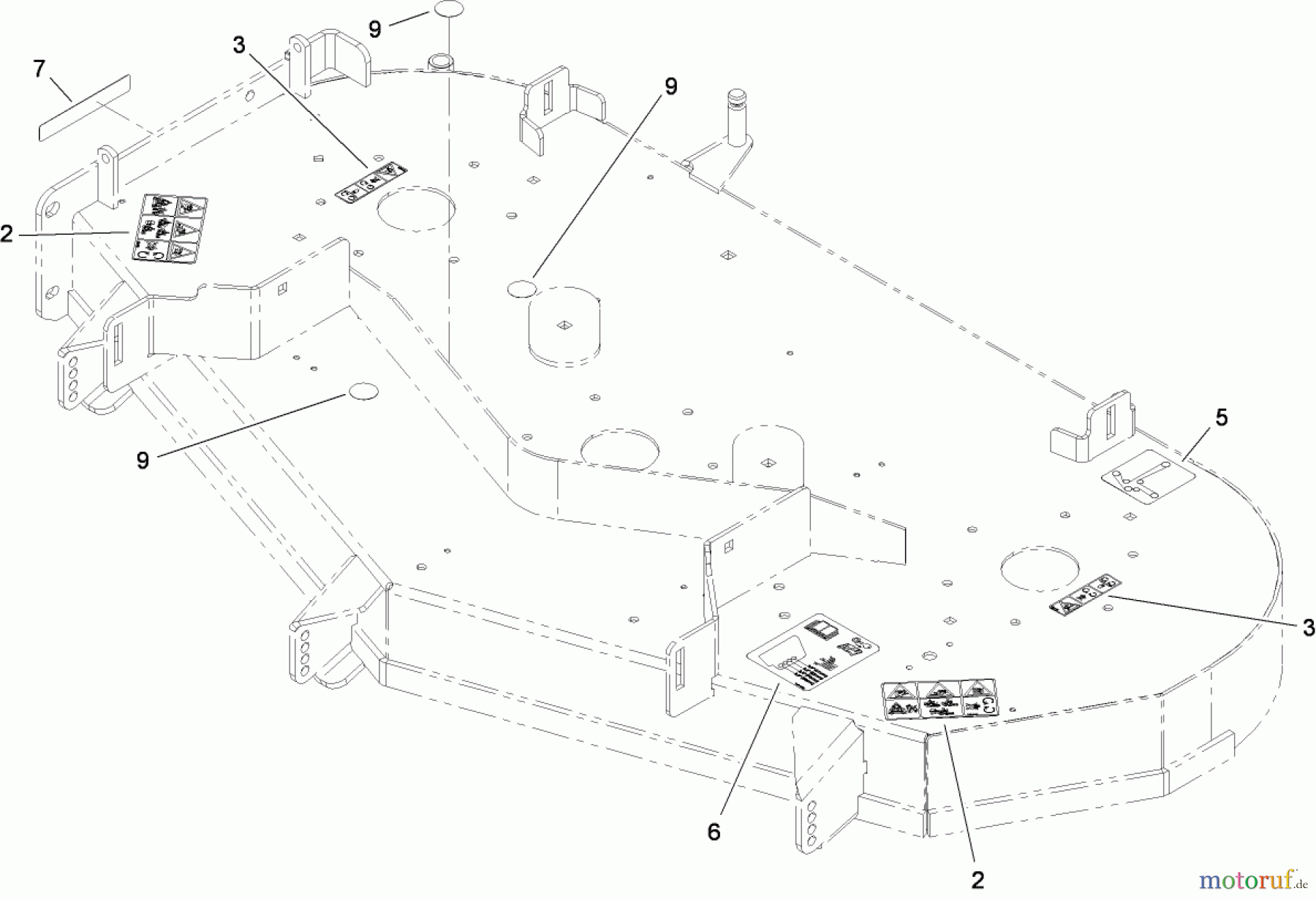 Toro Neu Mowers, Zero-Turn 74812 (Z4800) - Toro TITAN Z4800 Zero-Turn-Radius Riding Mower, 2008 (280000001-280999999) 48 INCH DECK ASSEMBLY NO. 109-6253