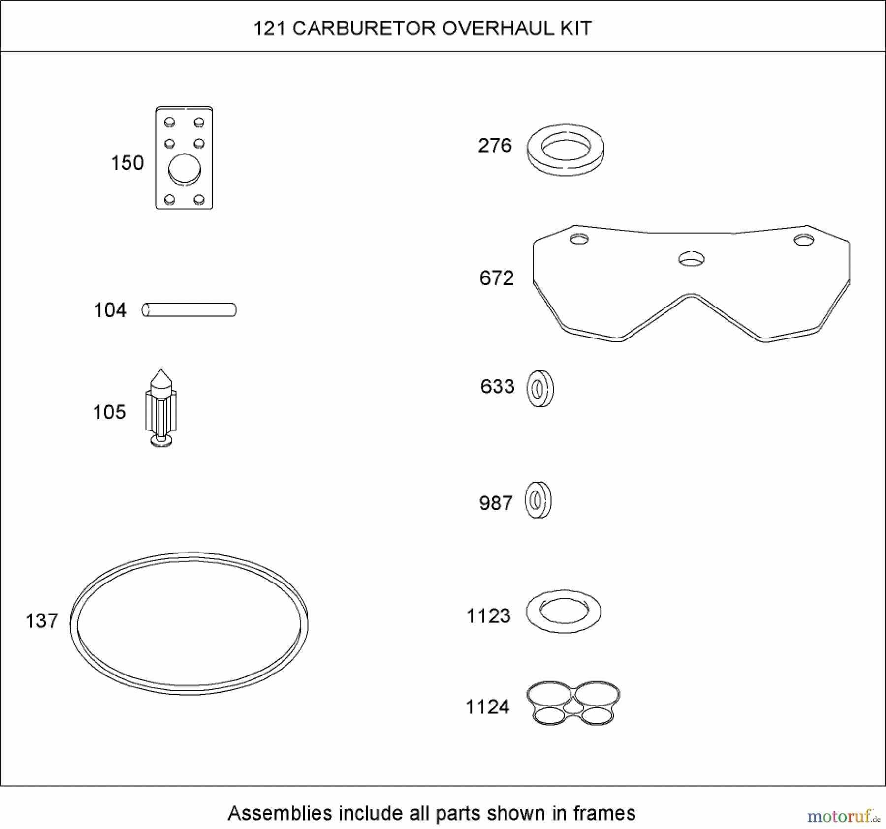 Toro Neu Mowers, Zero-Turn 74814 (Z5200) - Toro TITAN Z5200 Zero-Turn-Radius Riding Mower, 2007 (270000001-270999999) CARBURETOR OVERHAUL KIT BRIGGS AND STRATTON 44M777-0118-E1