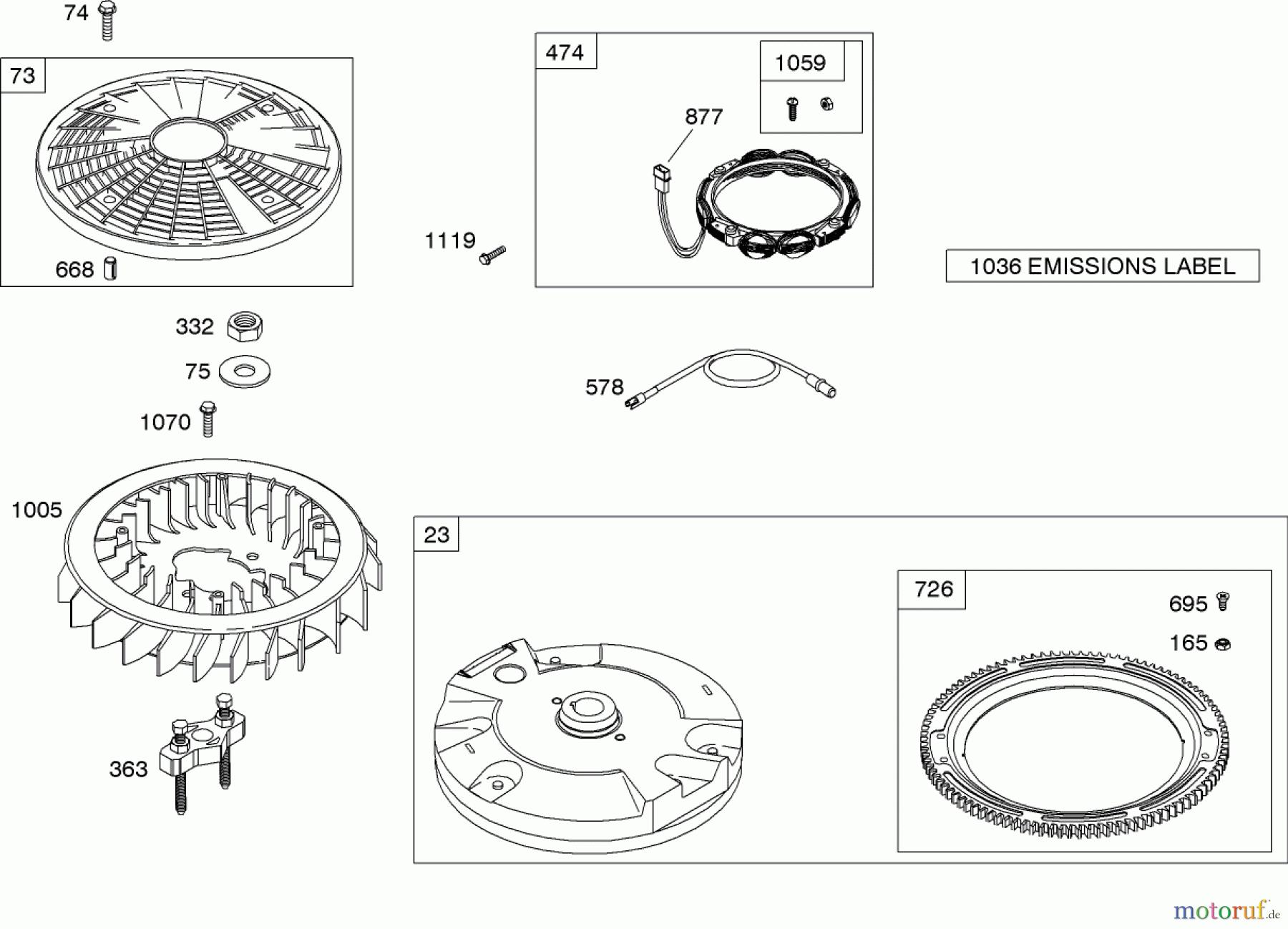 Toro Neu Mowers, Zero-Turn 74814 (Z5200) - Toro TITAN Z5200 Zero-Turn-Radius Riding Mower, 2007 (270000001-270999999) FLYWHEEL ASSEMBLY BRIGGS AND STRATTON 44M777-0118-E1