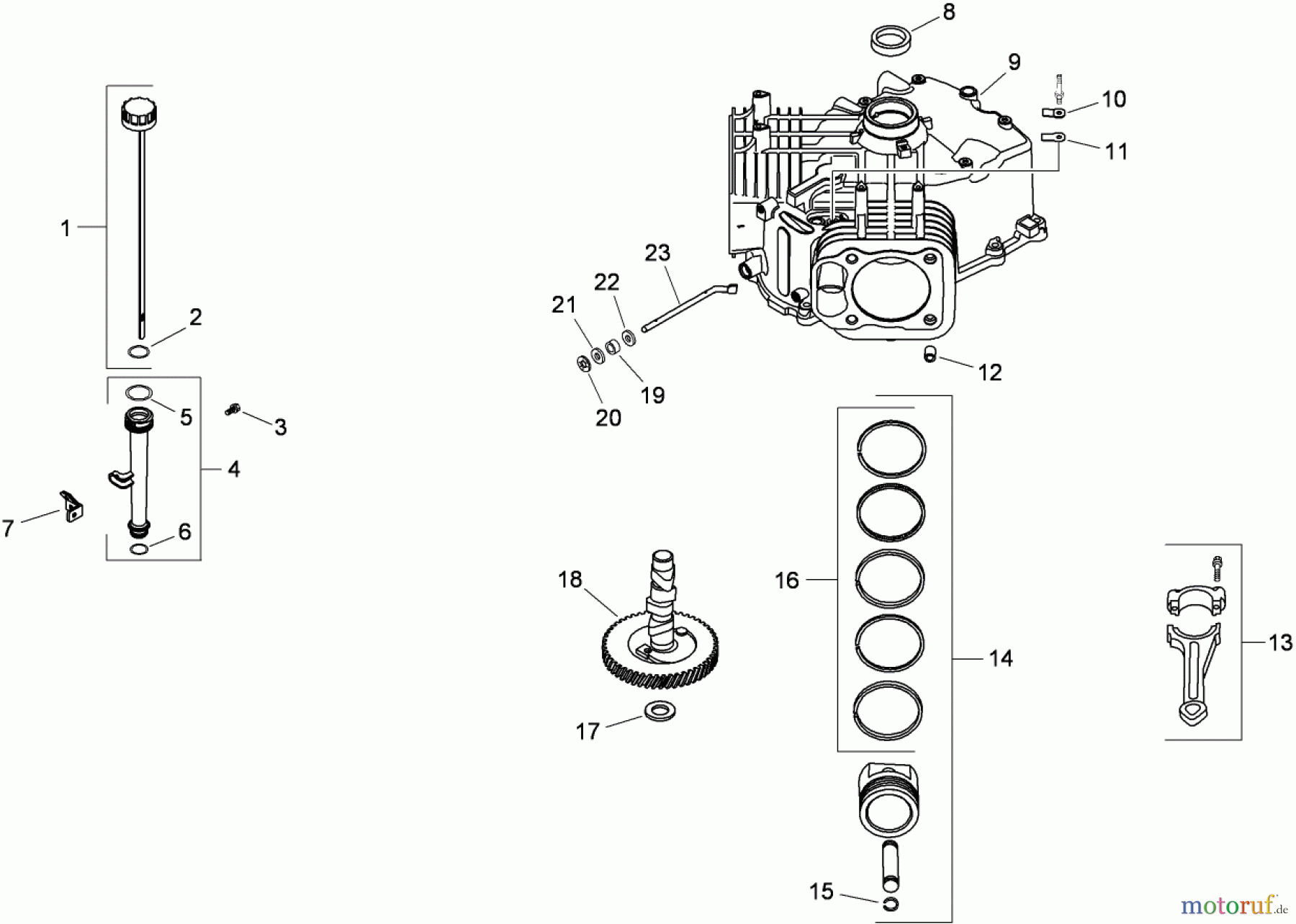 Toro Neu Mowers, Zero-Turn 74815 (Z5200) - Toro TITAN Z5200 Zero-Turn-Radius Riding Mower, 2009 (290000001-290999999) CRANKCASE ASSEMBLY KOHLER SV830-0013