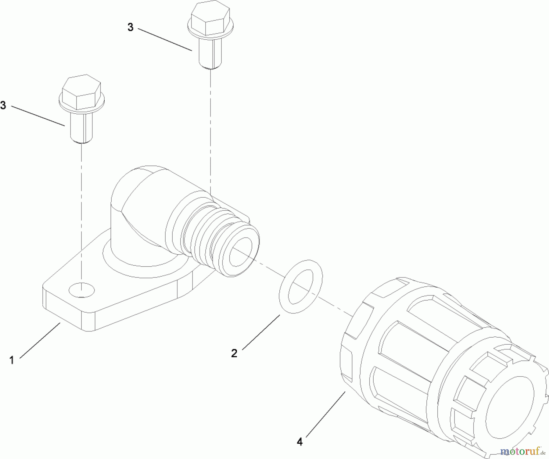 Toro Neu Mowers, Zero-Turn 74815 (Z5200) - Toro TITAN Z5200 Zero-Turn-Radius Riding Mower, 2009 (290000001-290999999) WASHOUT PORT ASSEMBLY NO. 109-6393