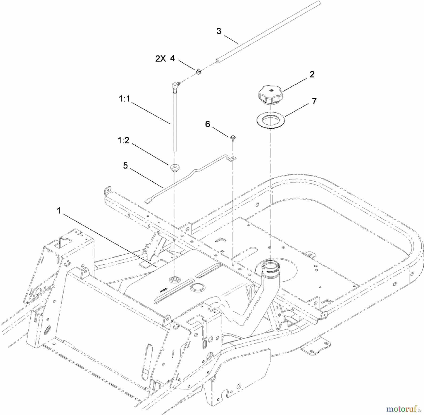 Toro Neu Mowers, Zero-Turn 74830 (ZX4800) - Toro TITAN ZX4800 Zero-Turn-Radius Riding Mower, 2010 (310000001-310999999) FUEL DELIVERY SYSTEM
