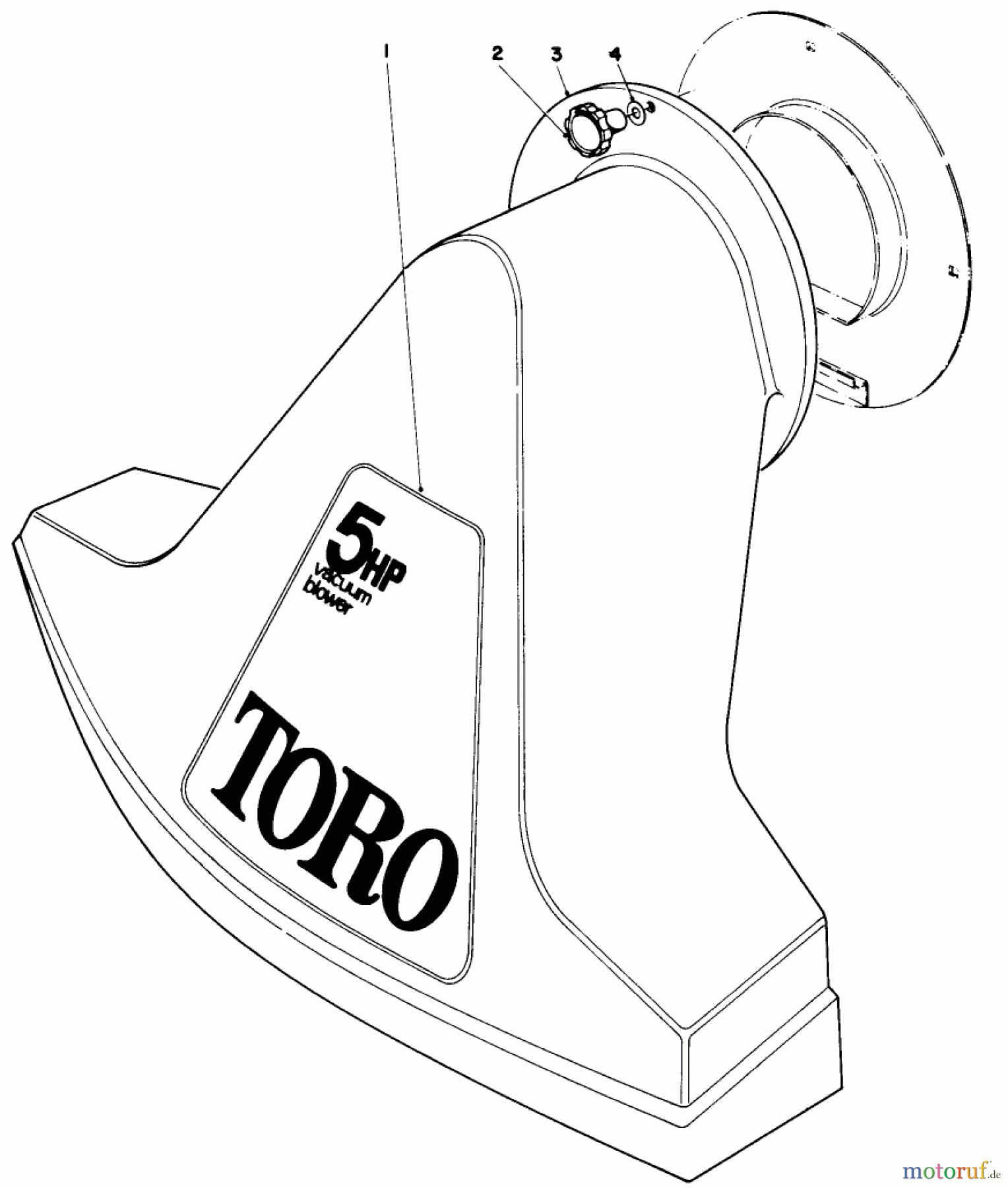 Toro Neu Blowers/Vacuums/Chippers/Shredders 62923 - Toro 5 hp Lawn Vacuum, 1979 (9000001-9999999) SNOUT ASSEMBLY (MODELS 62912 & 62923)