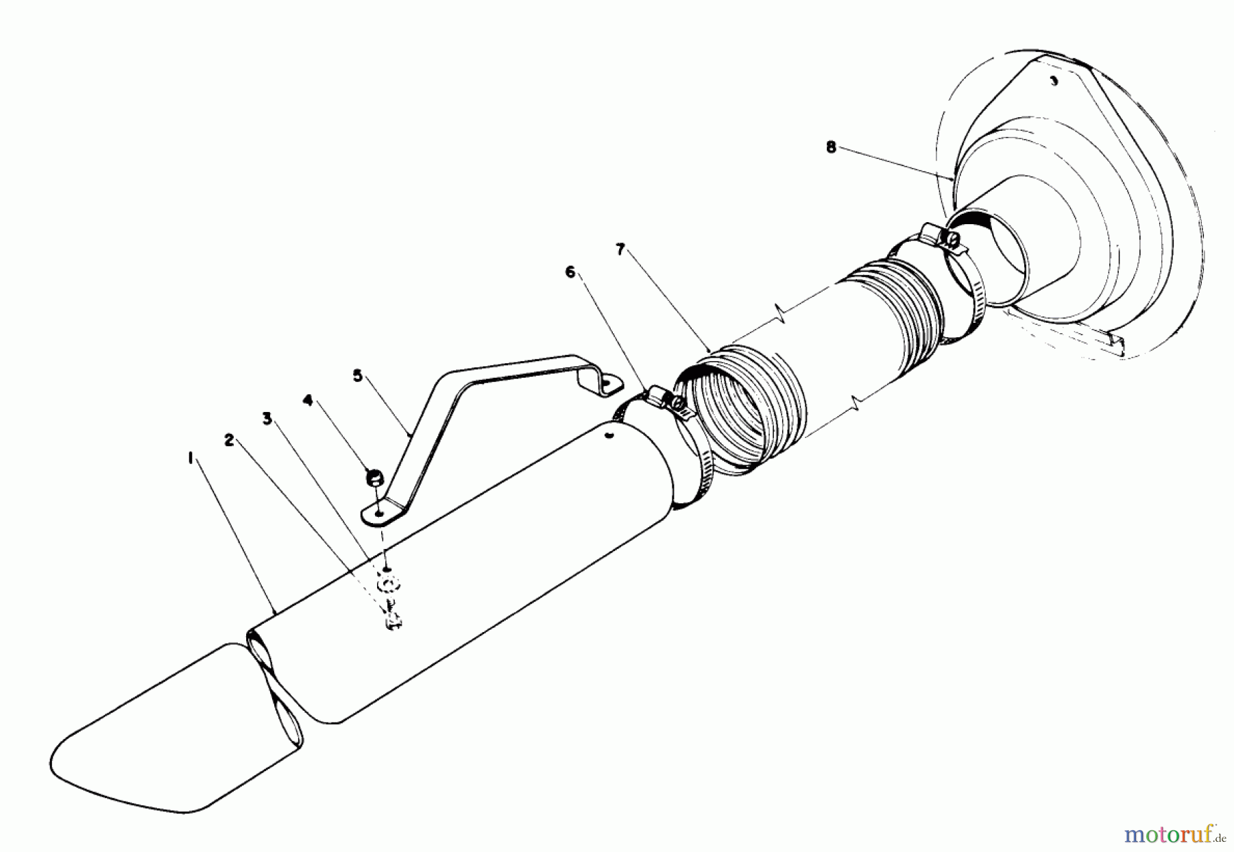 Toro Neu Blowers/Vacuums/Chippers/Shredders 62923 - Toro 5 hp Lawn Vacuum, 1979 (9000001-9999999) VACUUM HOSE KIT (MODEL 59085)