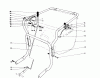 Toro 62912 - 5 hp Lawn Vacuum, 1981 (1000001-1999999) Ersatzteile CONTROLS AND HANDLE ASSEMBLY (MODEL 62912)