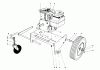 Toro 62912 - 5 hp Lawn Vacuum, 1983 (3000001-3999999) Ersatzteile ENGINE AND BASE ASSEMBLY (MODEL 62912)