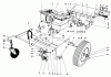 Toro 62912 - 5 hp Lawn Vacuum, 1983 (3000001-3999999) Ersatzteile ENGINE AND BASE ASSEMBLY (MODEL 62923)