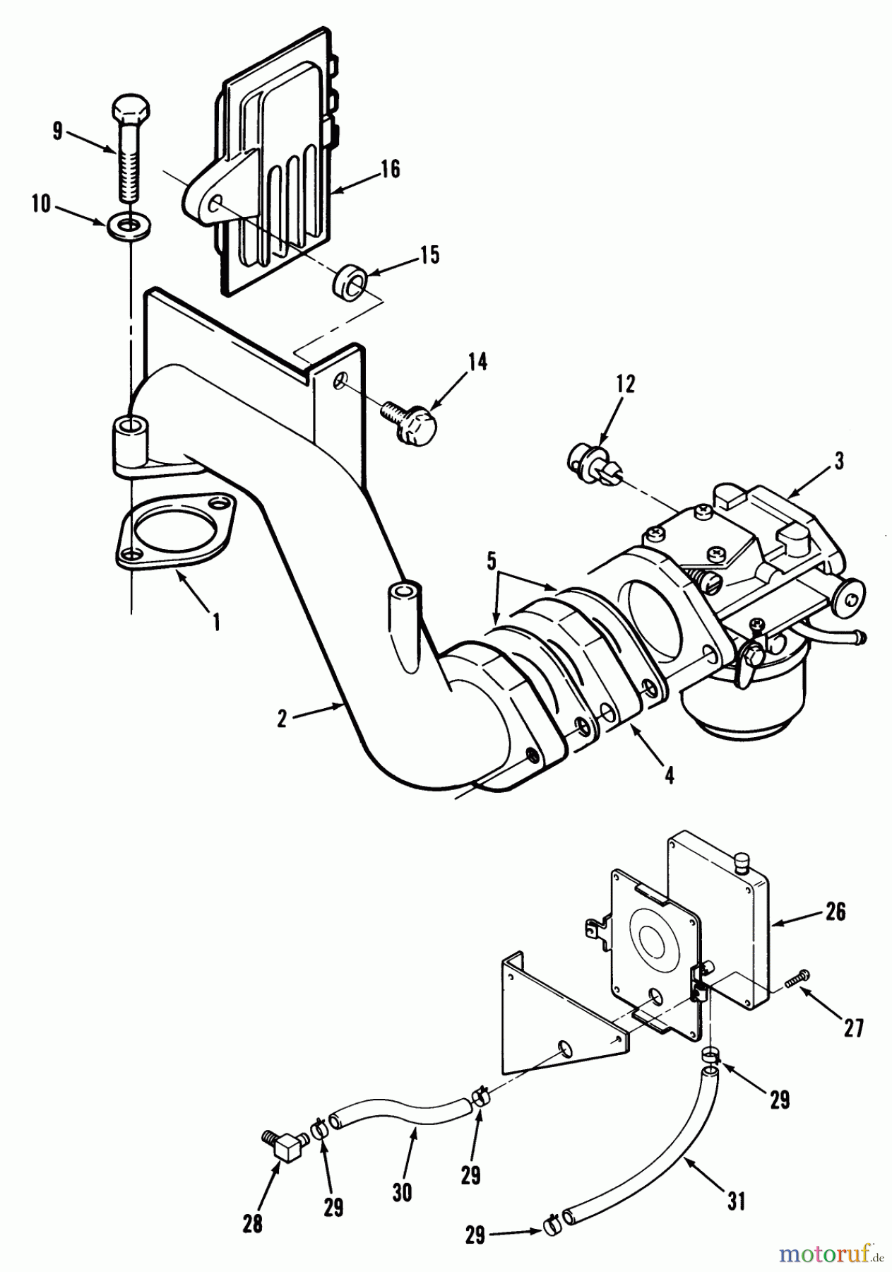 Toro Neu Mowers, Zero-Turn Y1-12OE01 (612-Z) - Toro 612-Z Tractor, 1990 CARBURETOR-612-Z