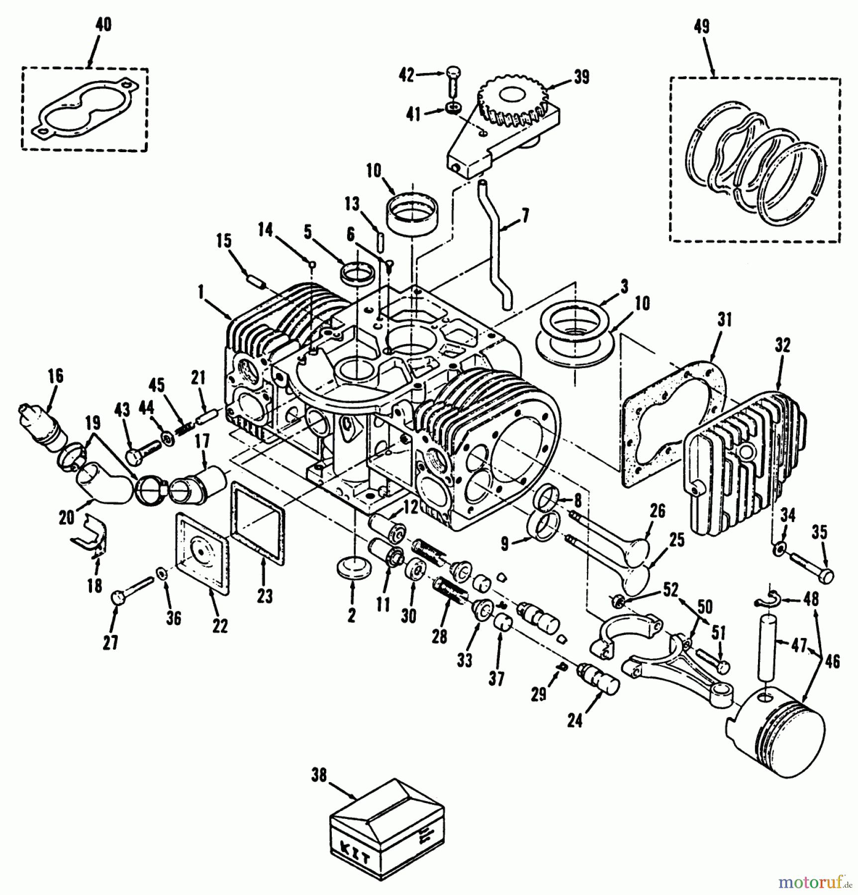 Toro Neu Mowers, Zero-Turn Y1-16OE02 (616-Z) - Toro 616-Z Tractor, 1990 ENGINE CYLINDER BLOCK-616-Z